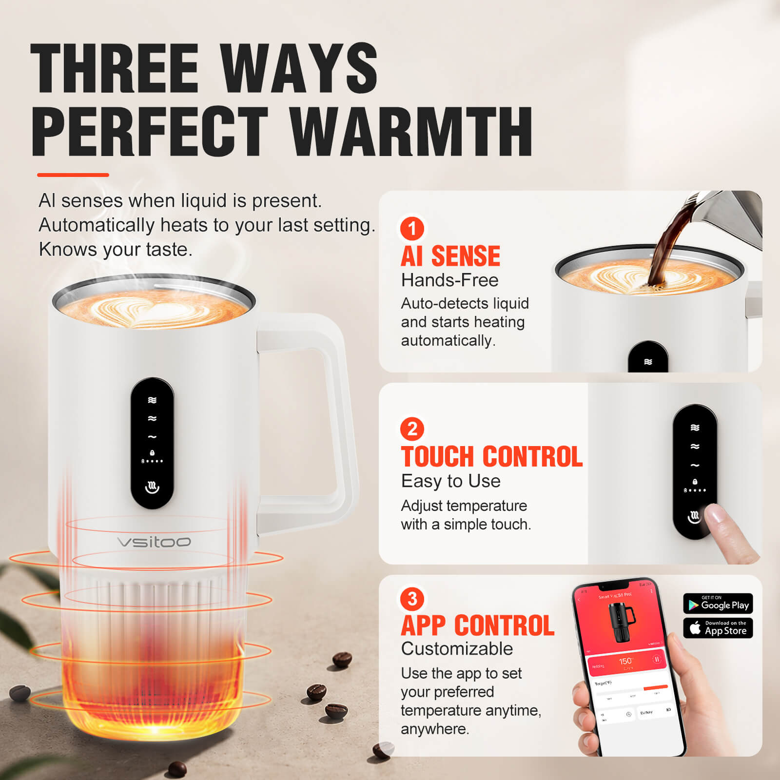 Large self heating travel mug S5 Pro - product detail view 14