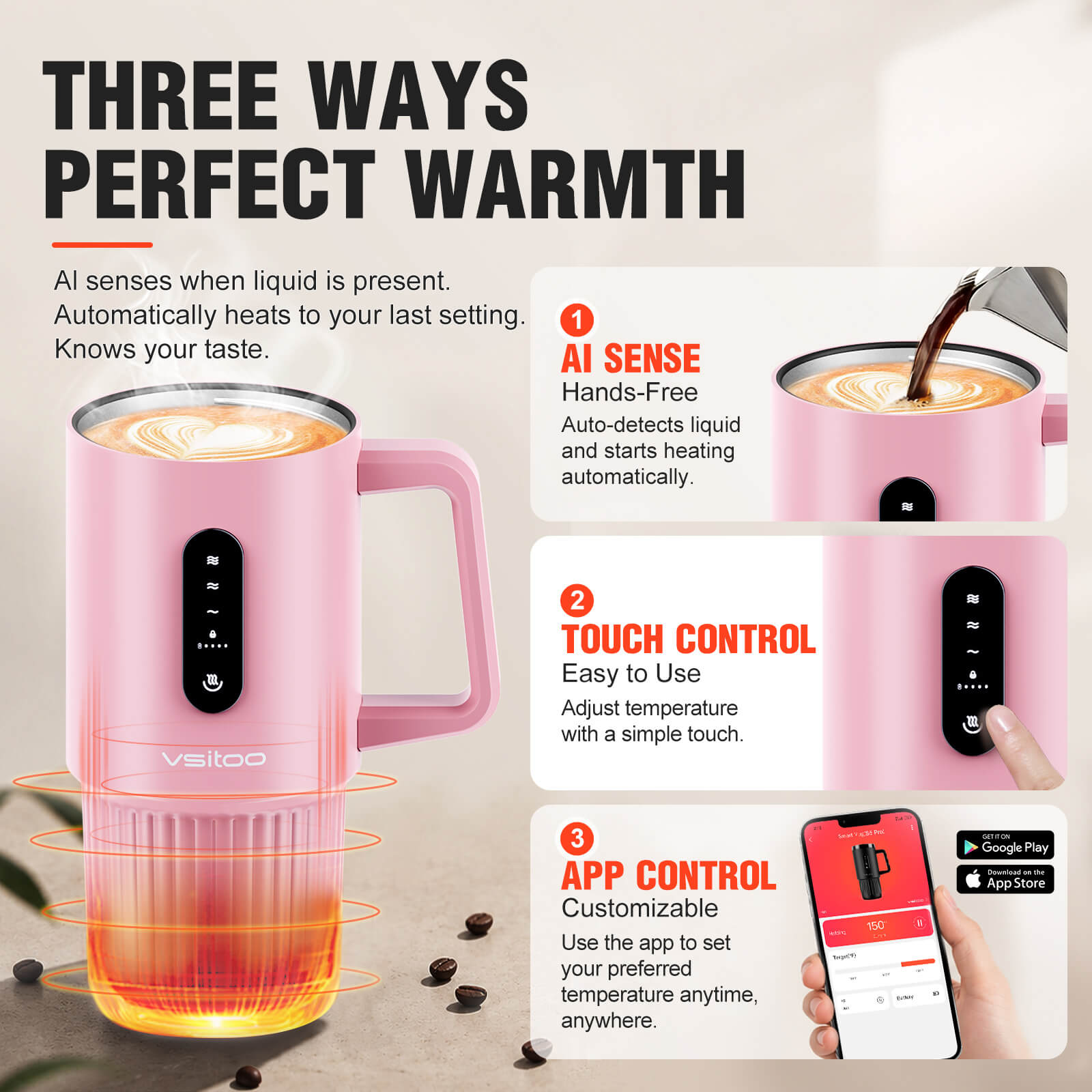 Large self heating travel mug S5 Pro - product detail view 34