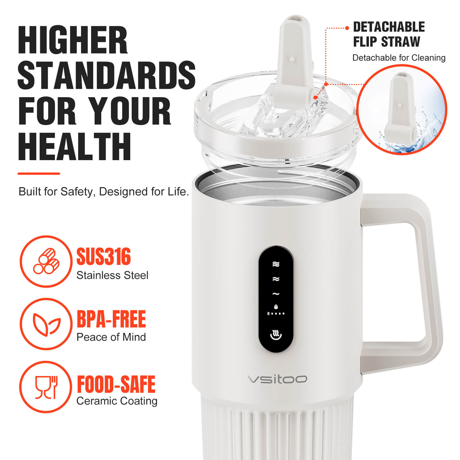 Large self heating travel mug S5 Pro - product detail view 17
