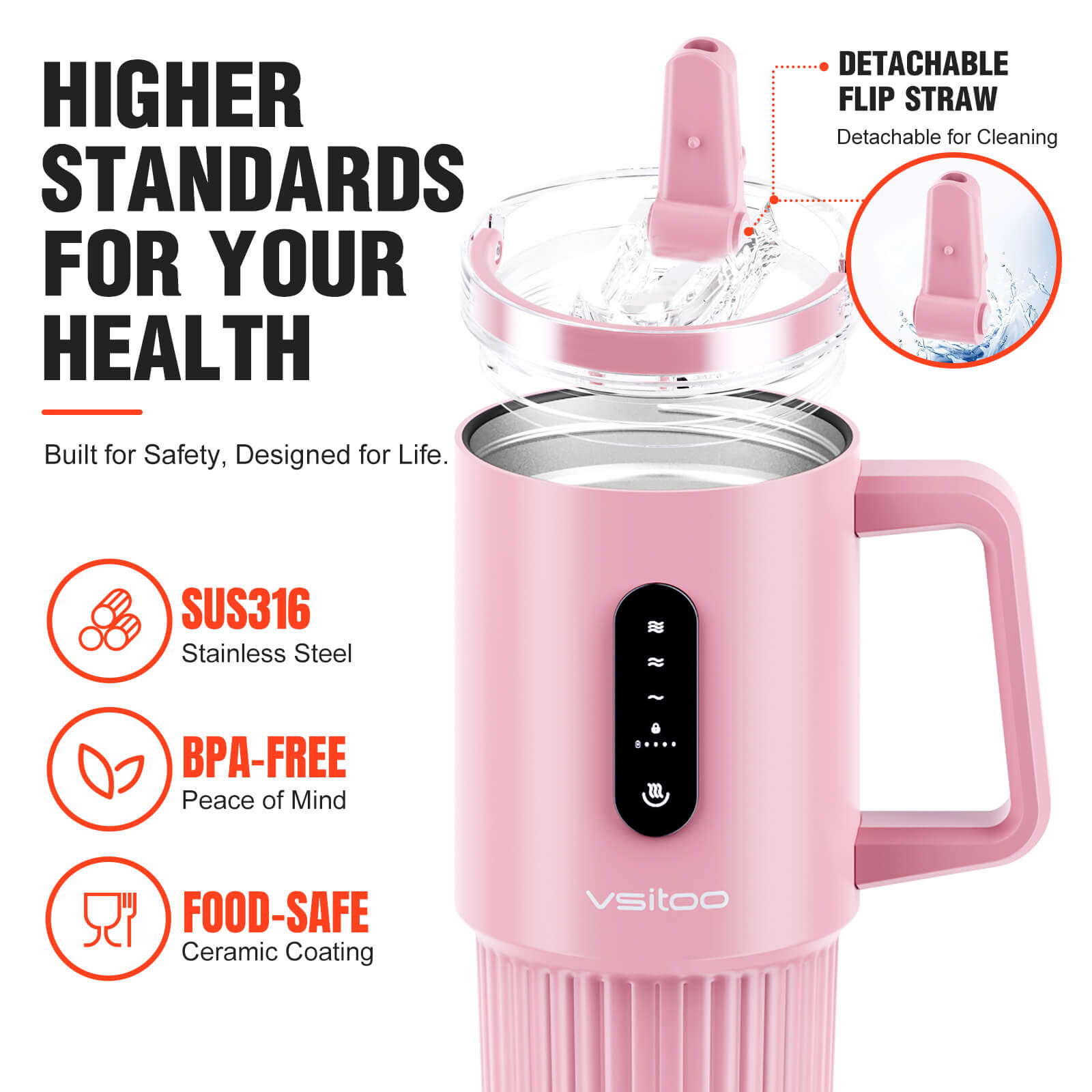 Large self heating travel mug S5 Pro - product detail view 37