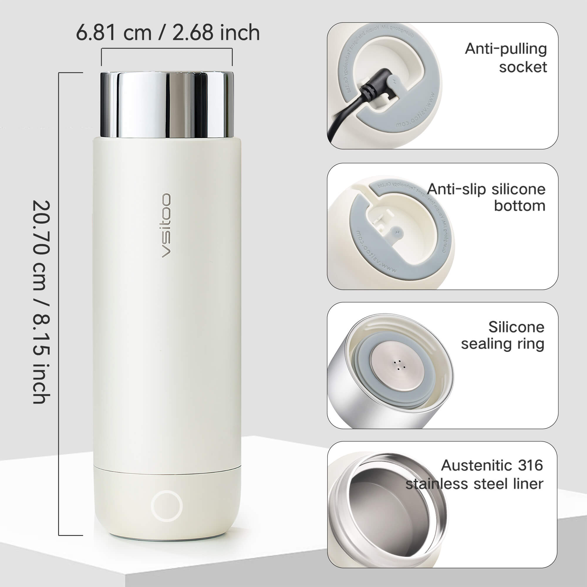 Car heated travel bottle H1 - product detail view 20