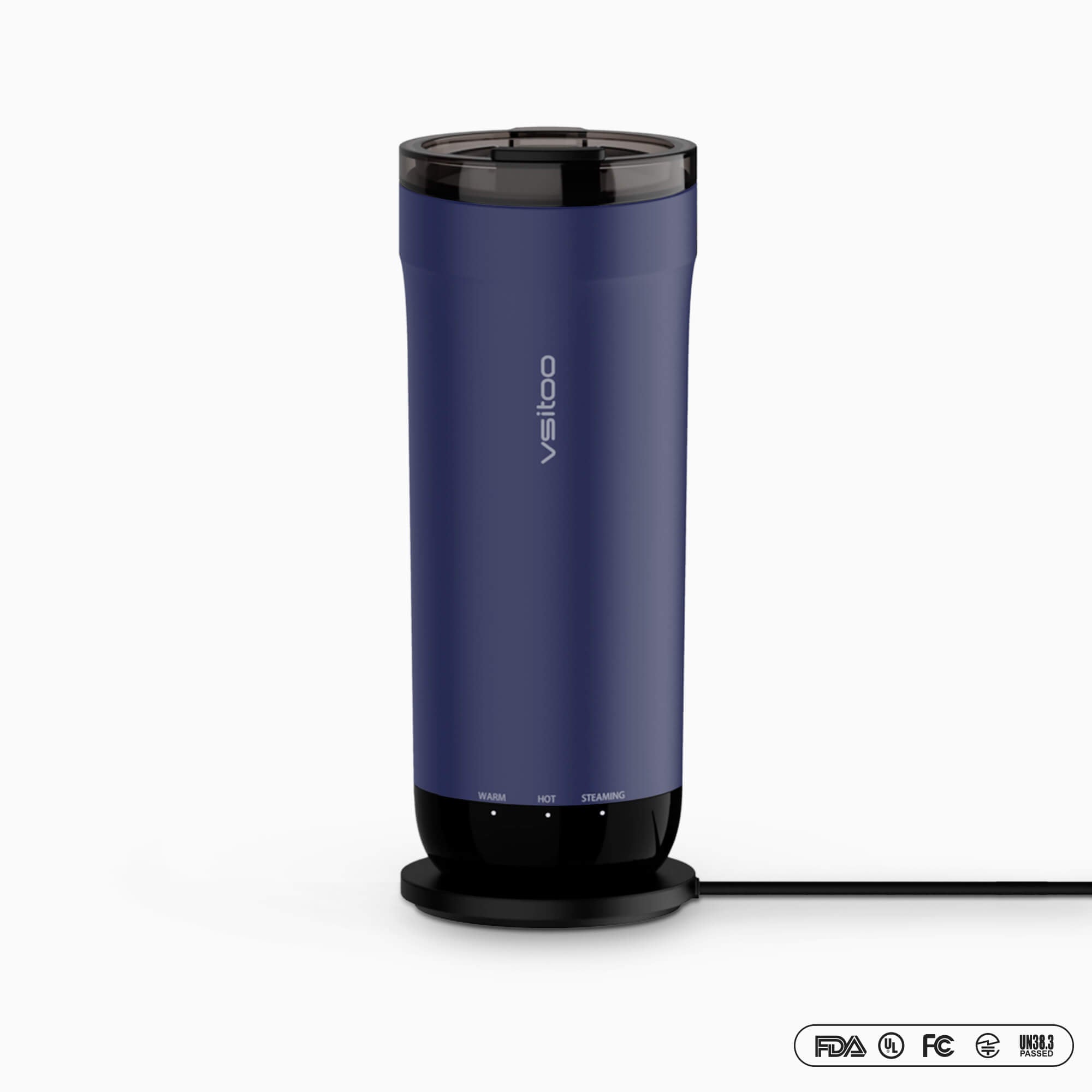 Self heating travel mug S5 - alternate angle