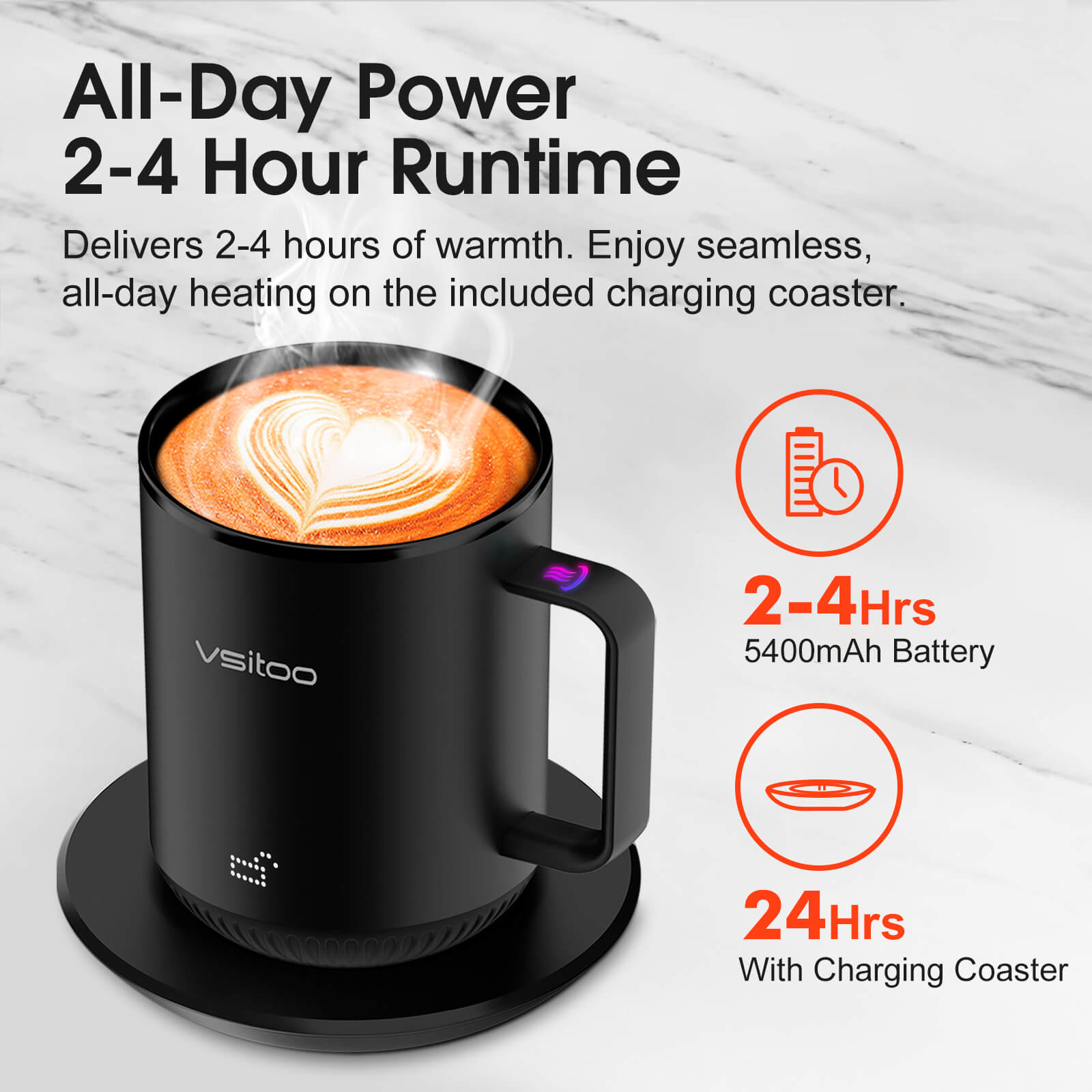 Heated coffee mug S3 - product feature detail