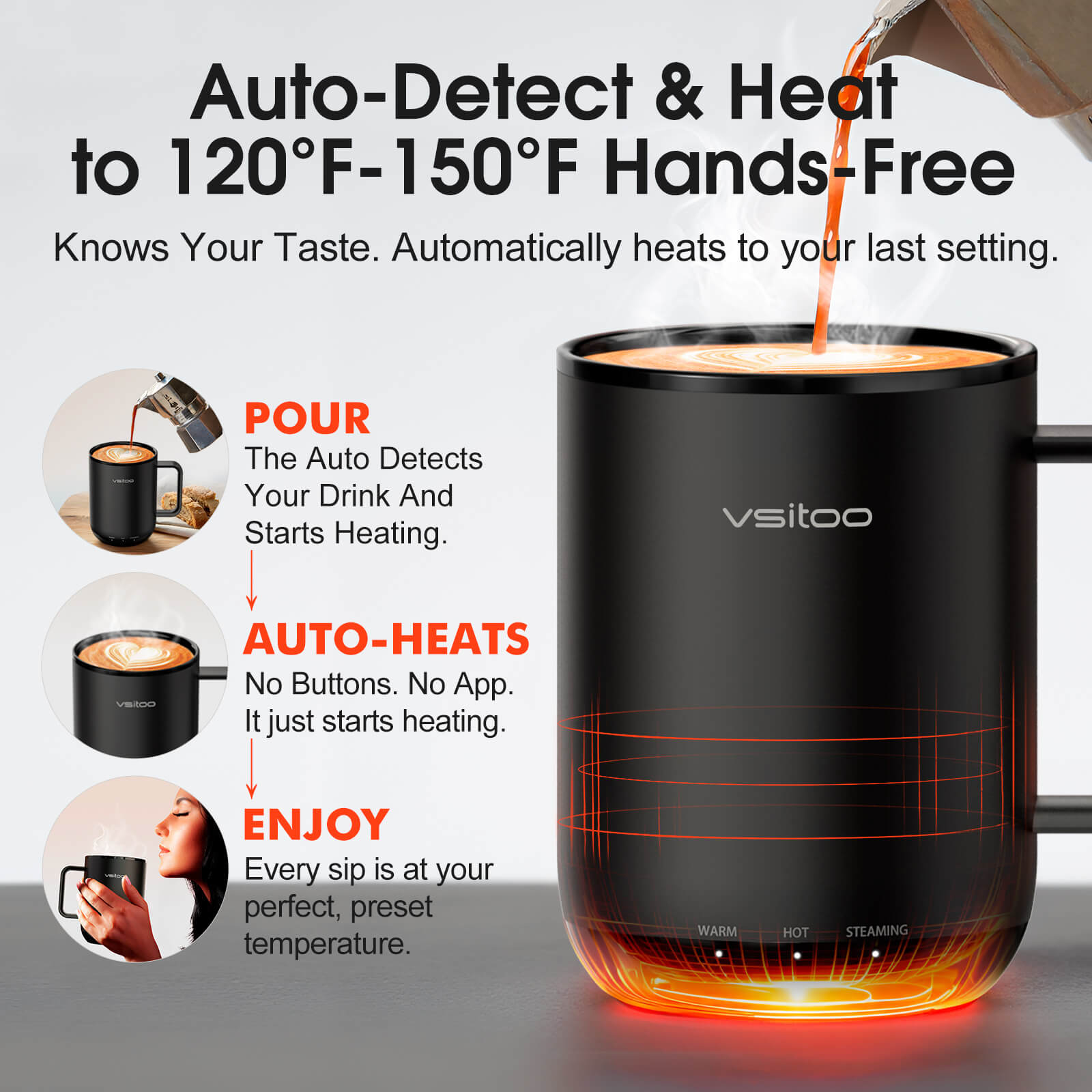 Self heating coffee mug S3 Plus - product detail view 13