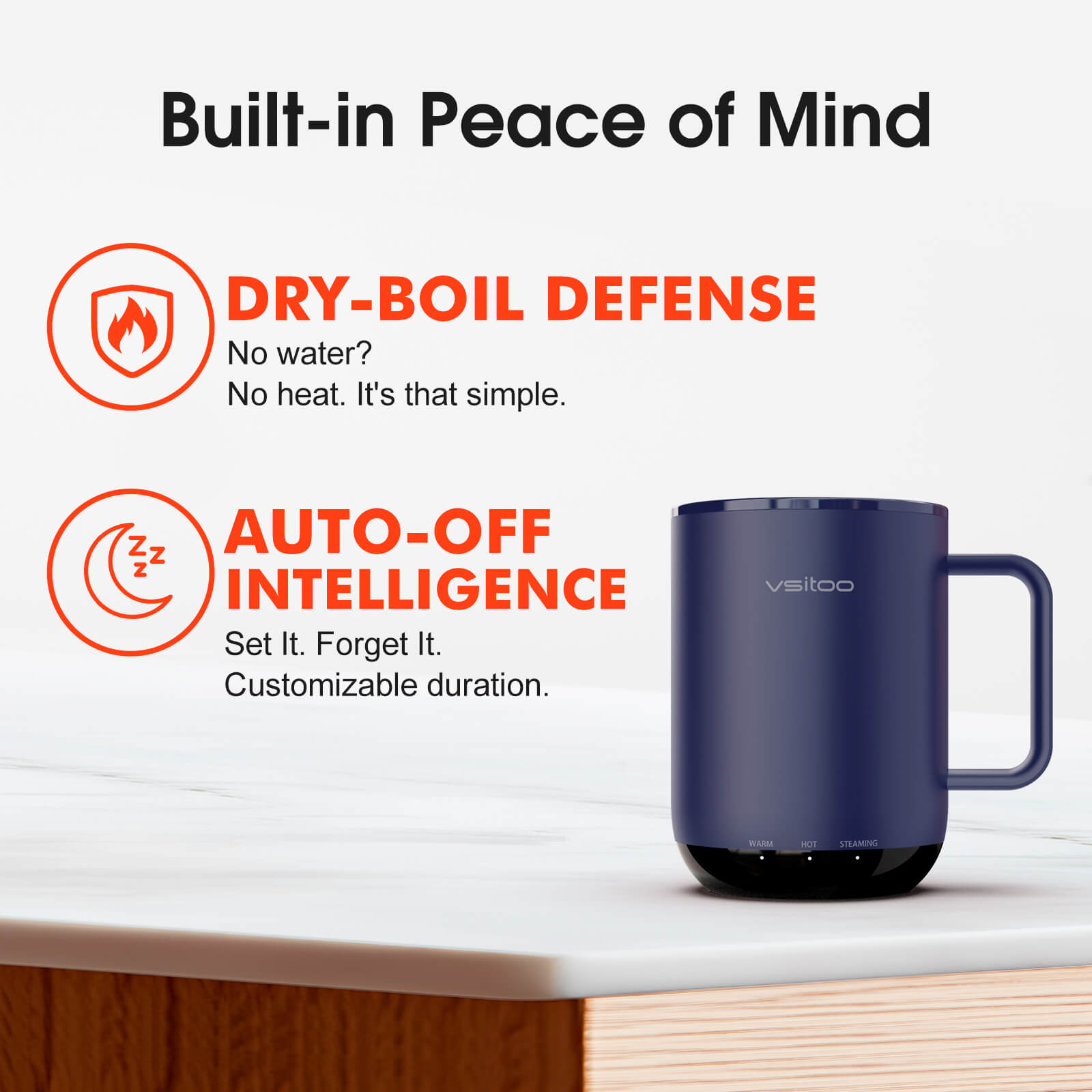 Self heating coffee mug S3 Plus - product detail view 36