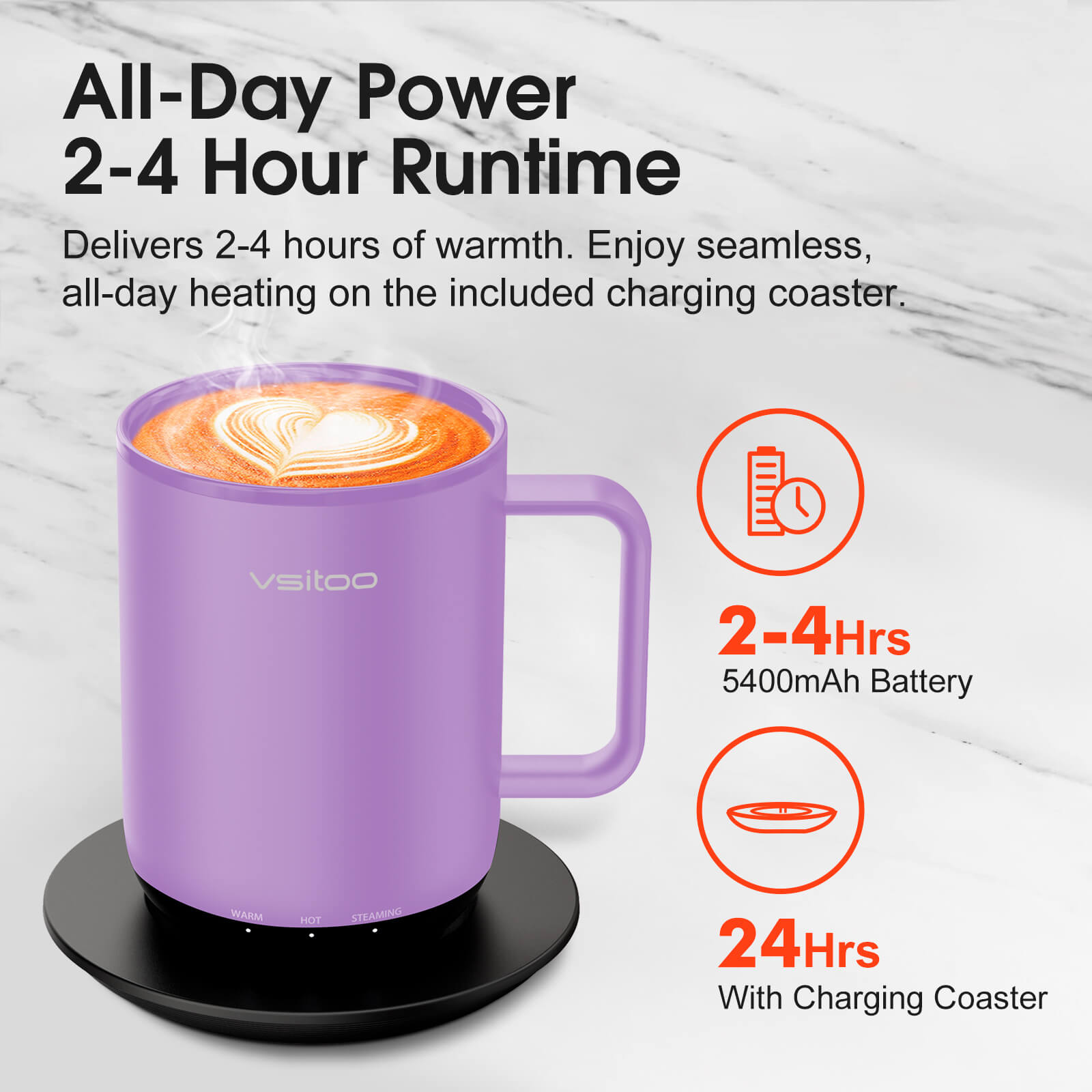 Self heating coffee mug S3 Plus - product detail view 44
