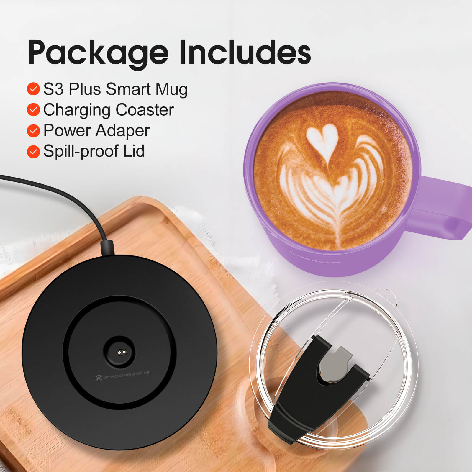 Self heating coffee mug S3 Plus - product detail view 48