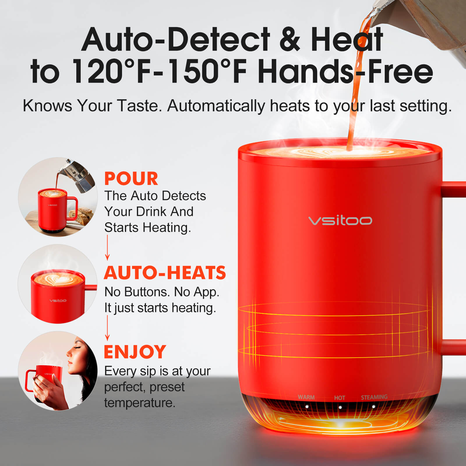 Self heating coffee mug S3 Plus - product detail view 23