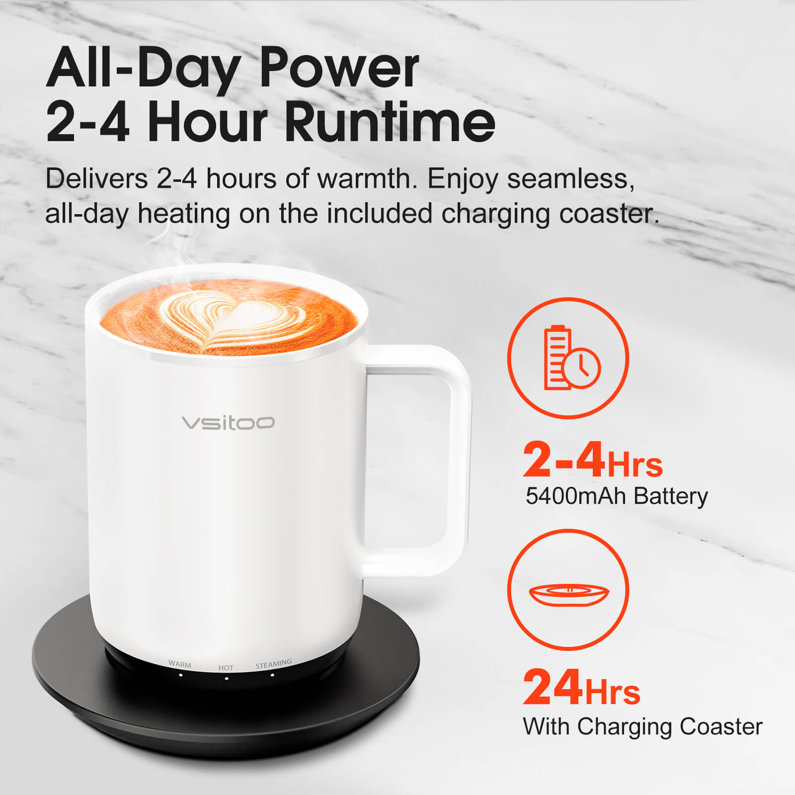 Self heating coffee mug S3 Plus - lifestyle usage scene