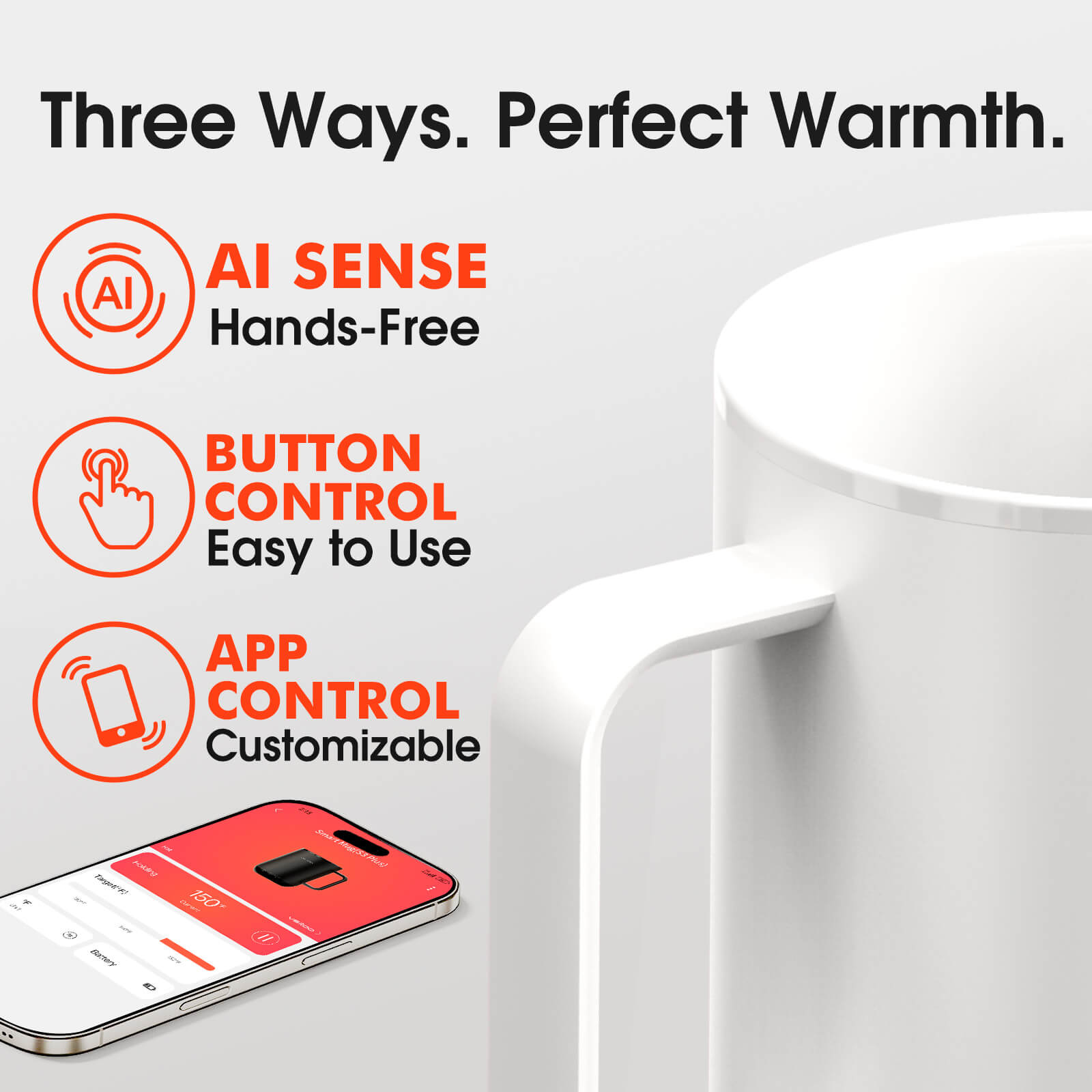 Self heating coffee mug S3 Plus - packaging and accessories