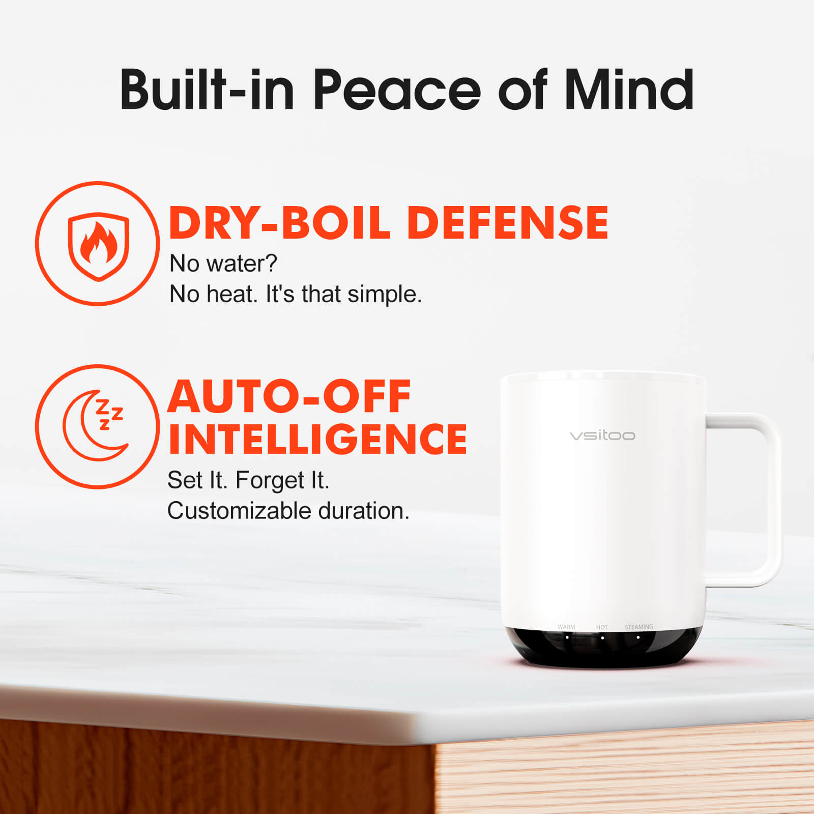 Self heating coffee mug S3 Plus - product detail view 6