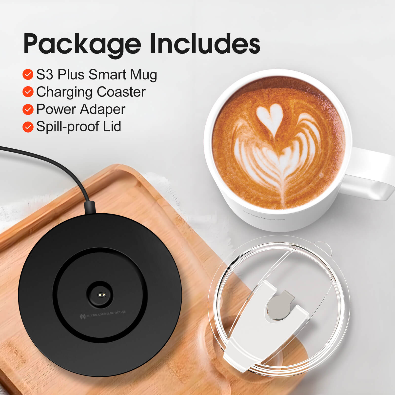 Self heating coffee mug S3 Plus - product detail view 8
