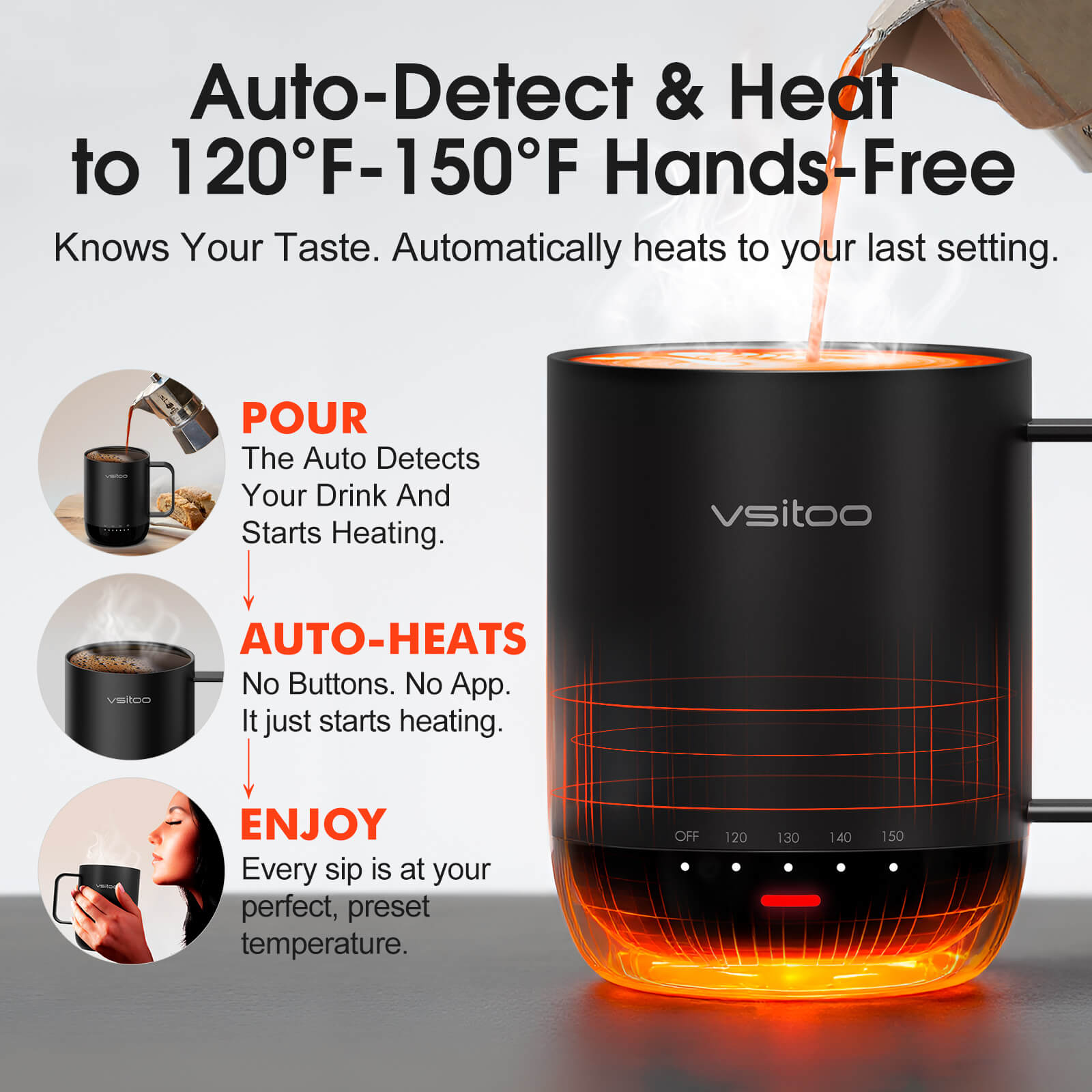 Self heating coffee mug S3 Pro - product detail view 53
