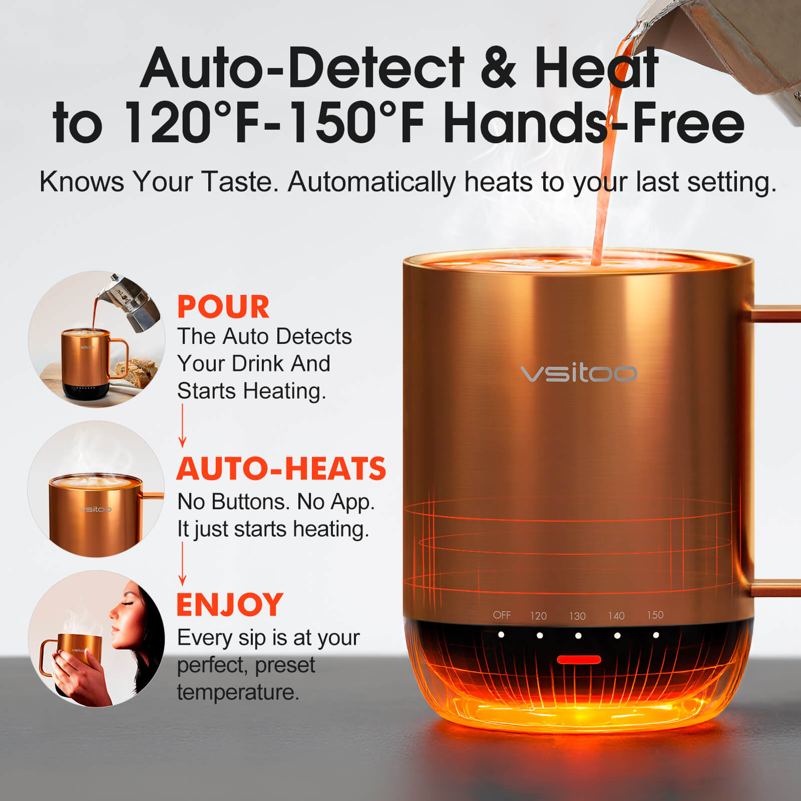 Self heating coffee mug S3 Pro - product detail view 83