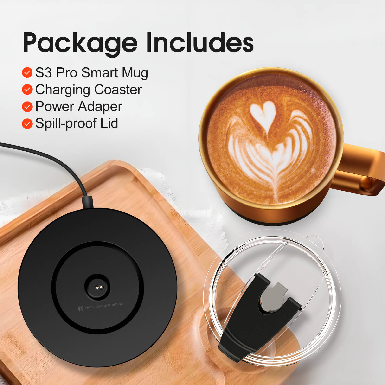 Self heating coffee mug S3 Pro - product detail view 88