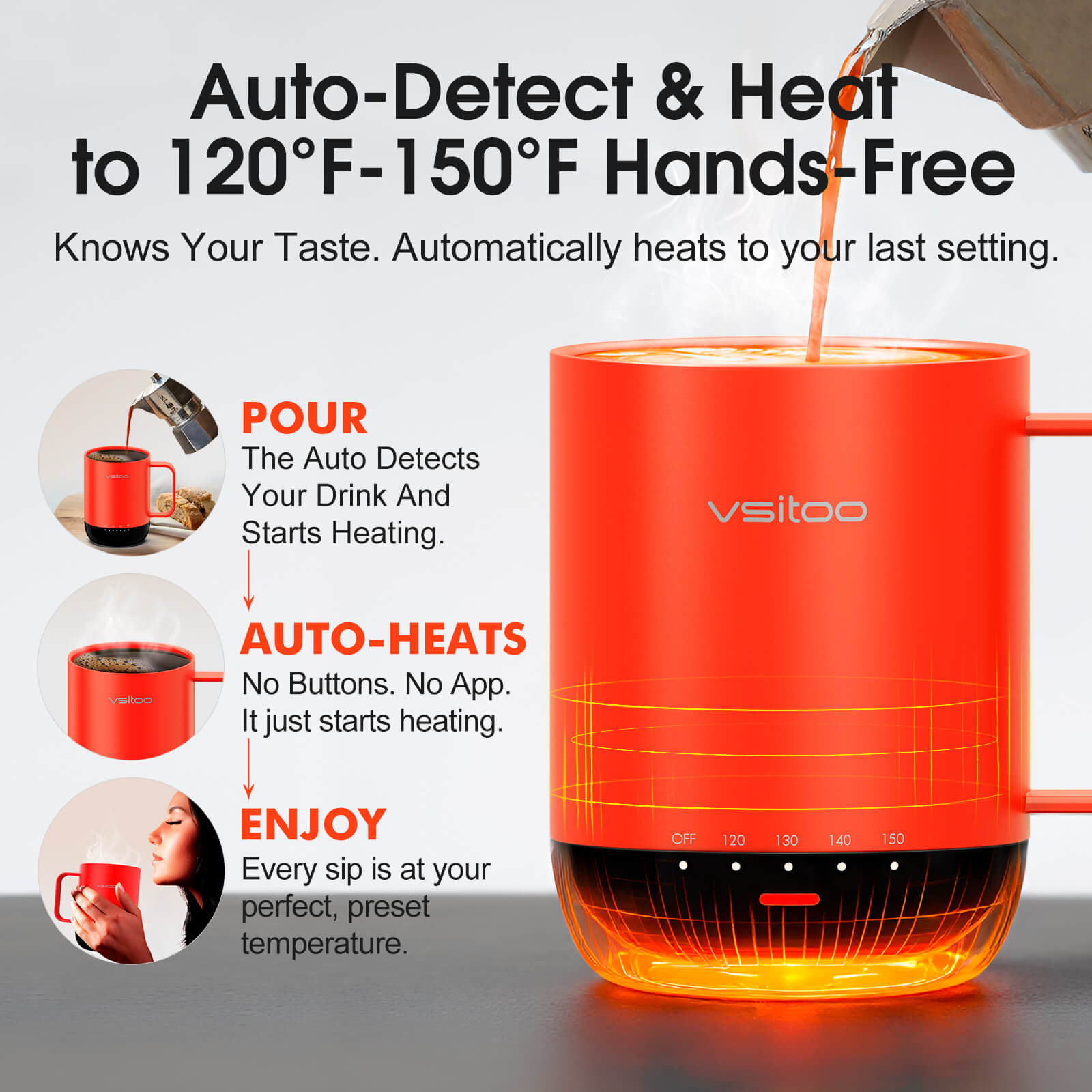 Self heating coffee mug S3 Pro - product detail view 73