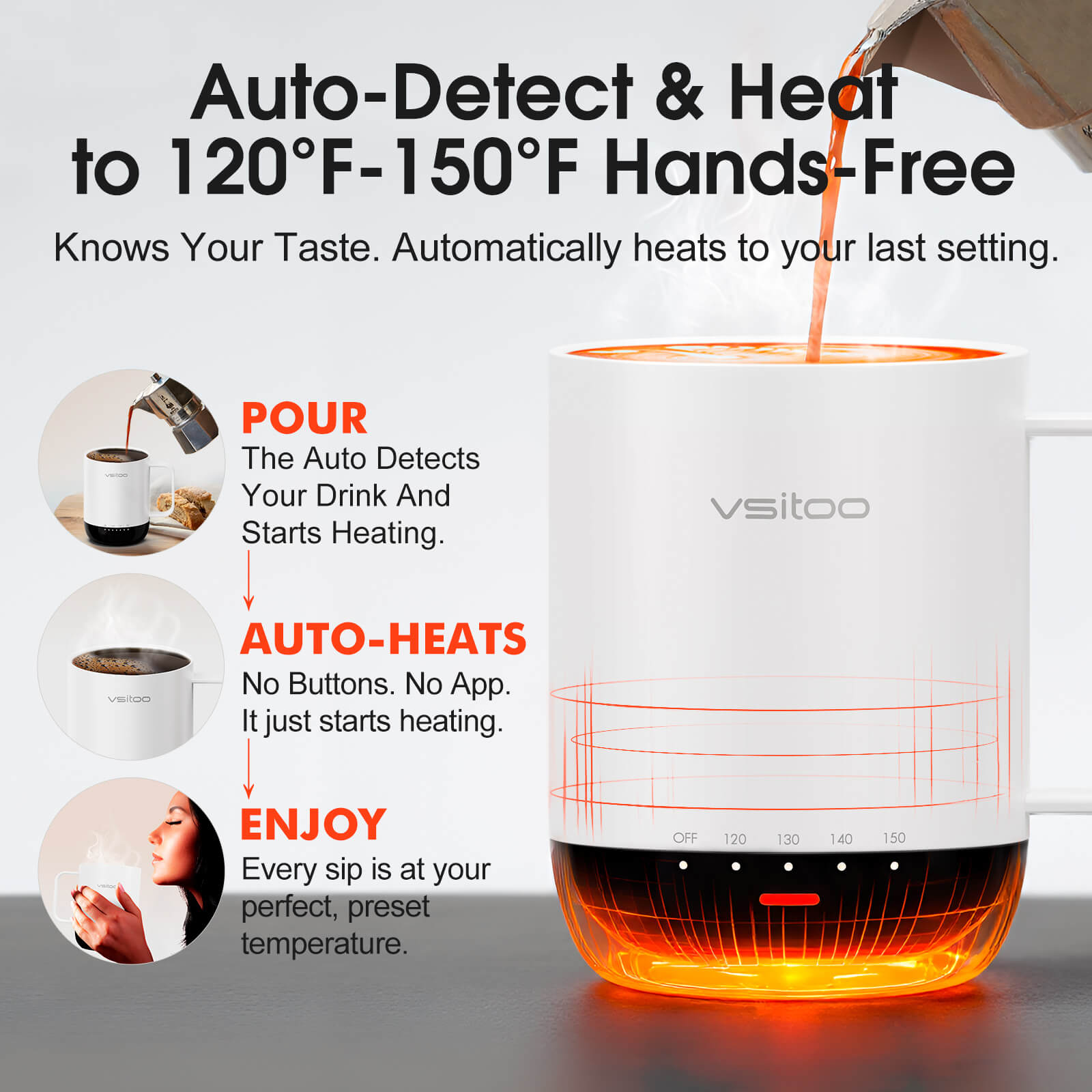 Self heating coffee mug S3 Pro - product detail view 63