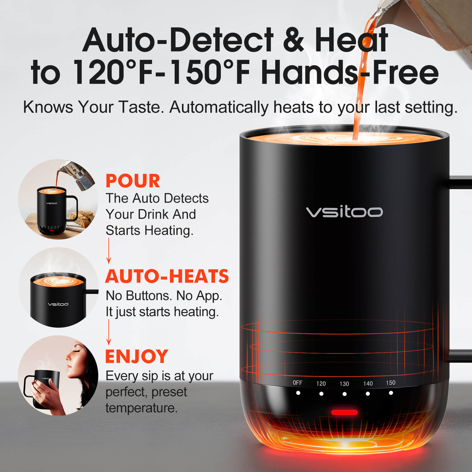 Self heating coffee mug S3 Pro - product detail view 13