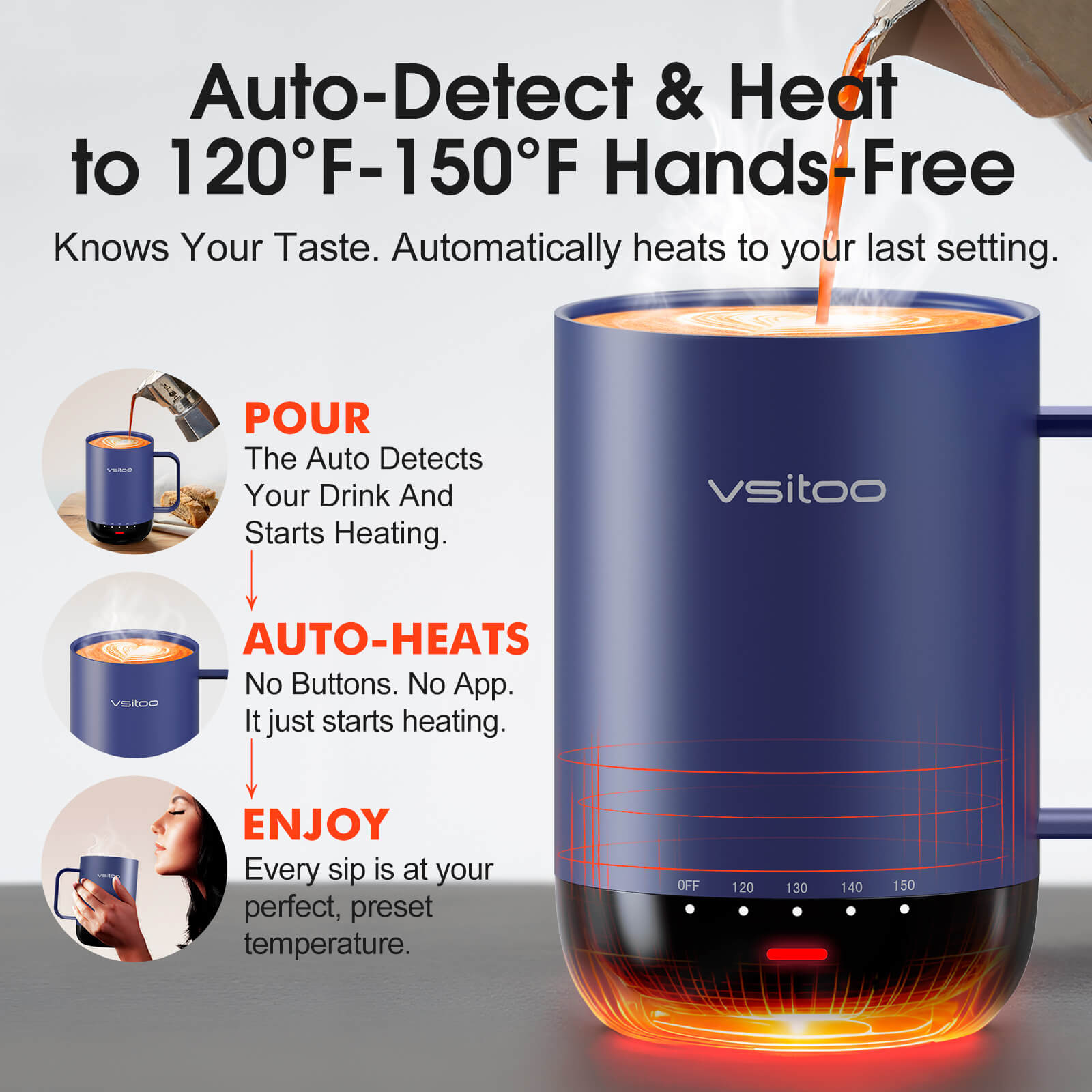 Self heating coffee mug S3 Pro - product detail view 43