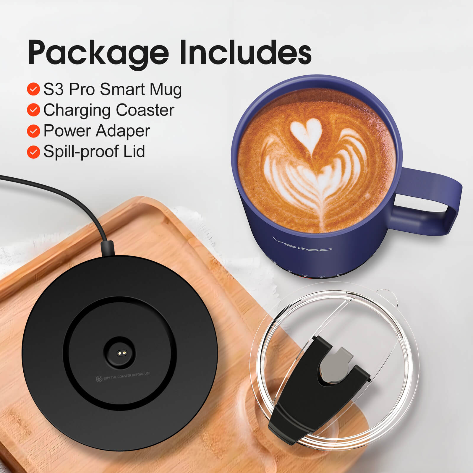 Self heating coffee mug S3 Pro - product detail view 48