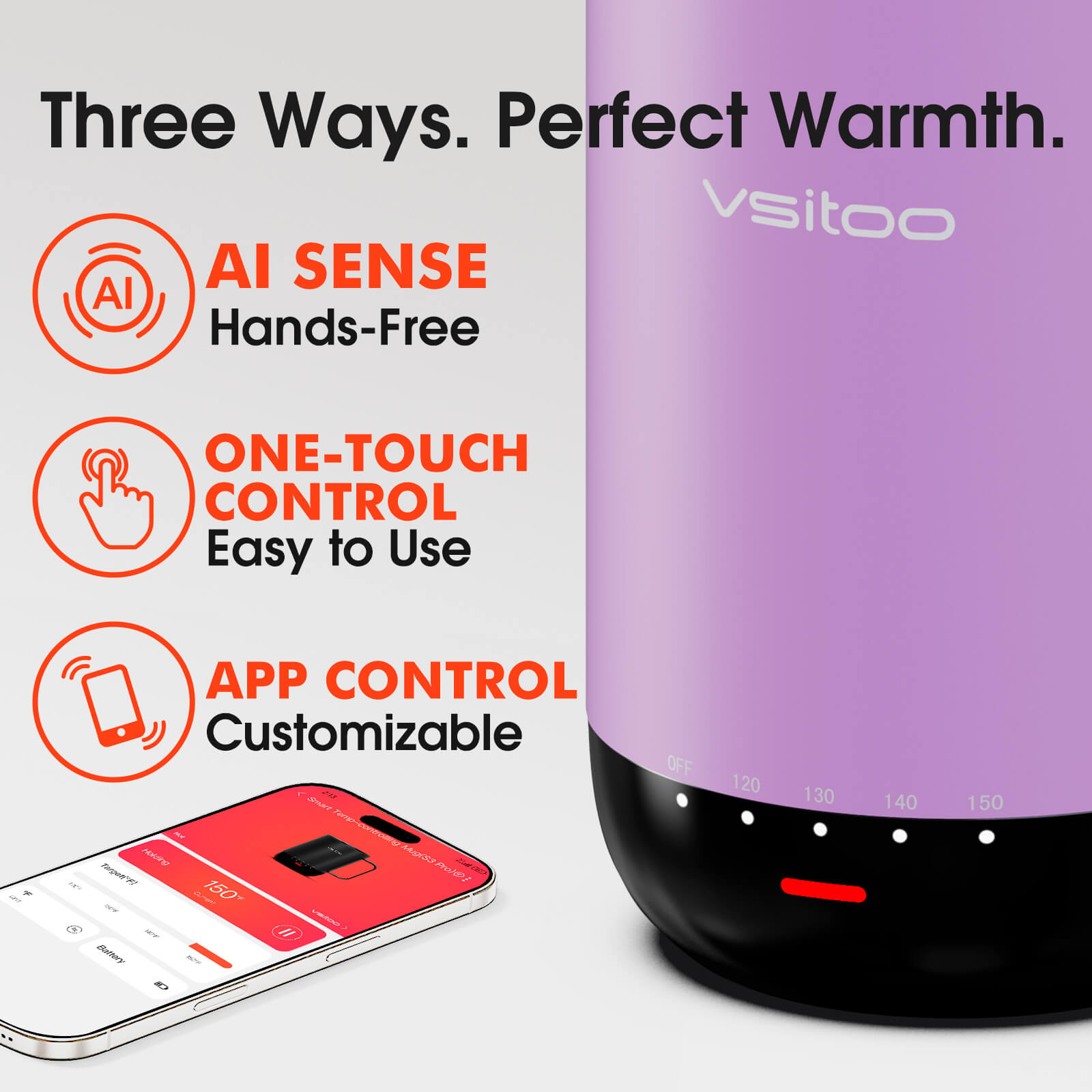 Self heating coffee mug S3 Pro - packaging and accessories