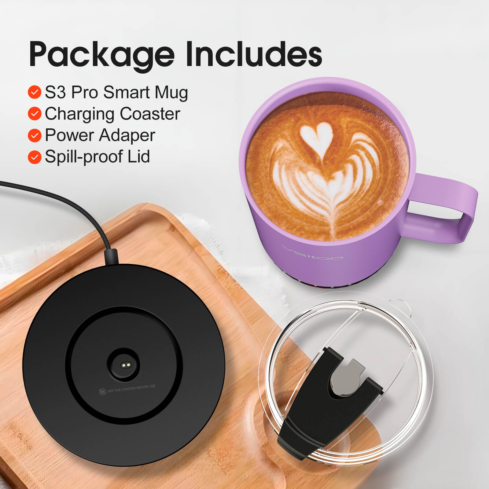 Self heating coffee mug S3 Pro - product detail view 8
