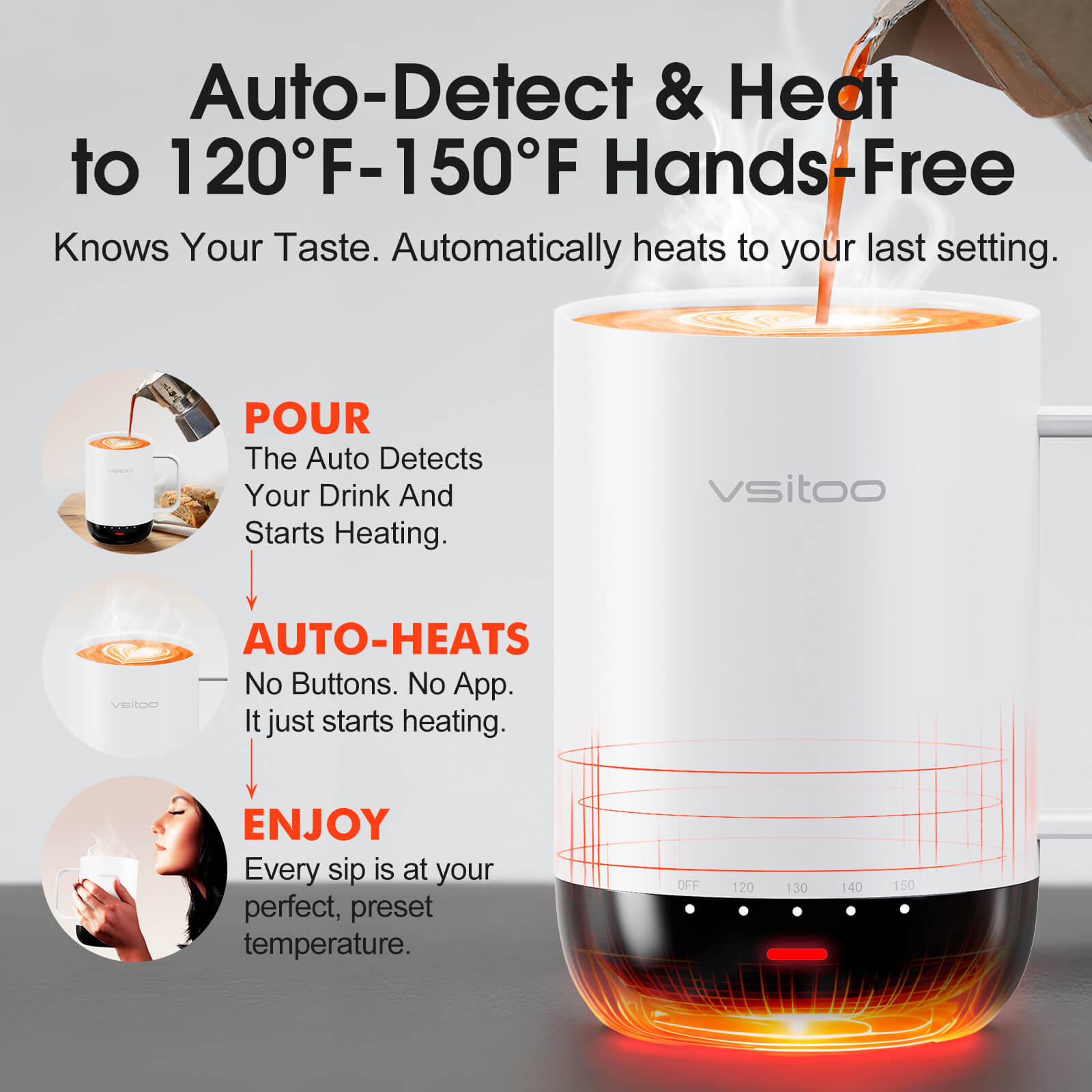 Self heating coffee mug S3 Pro - product detail view 23