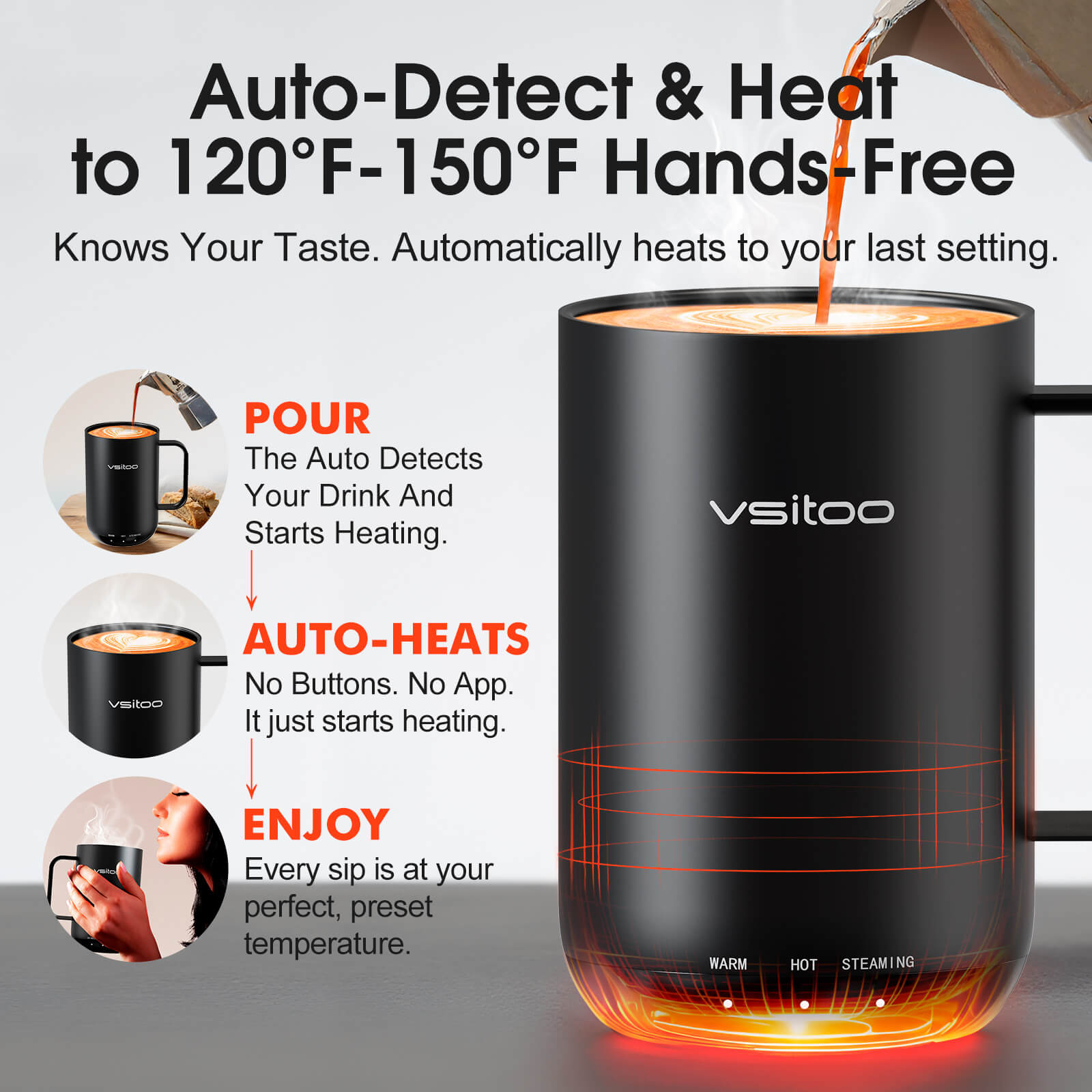 Self heating coffee mug S3 Ultra - product detail view 22