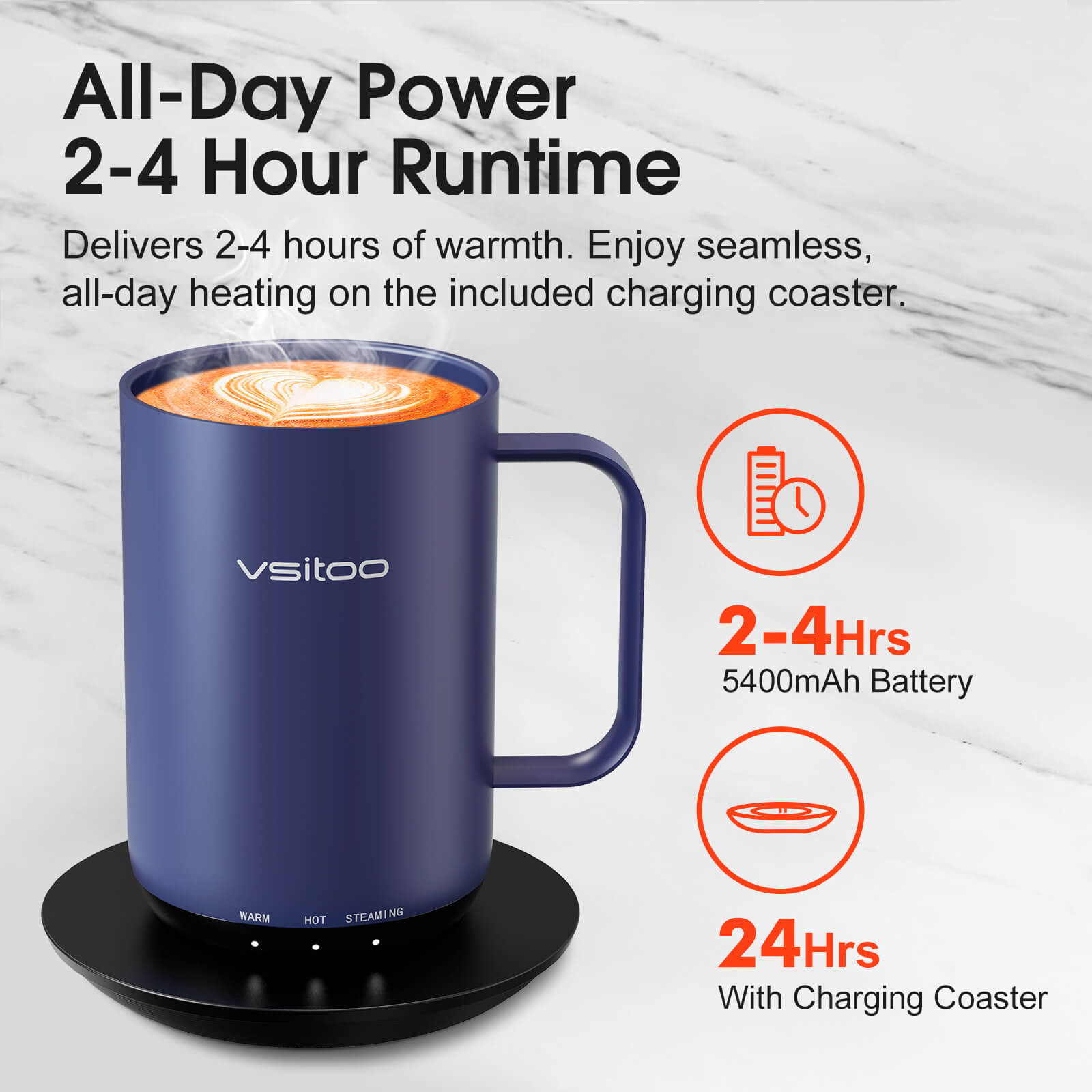 Self heating coffee mug S3 Ultra - lifestyle usage scene