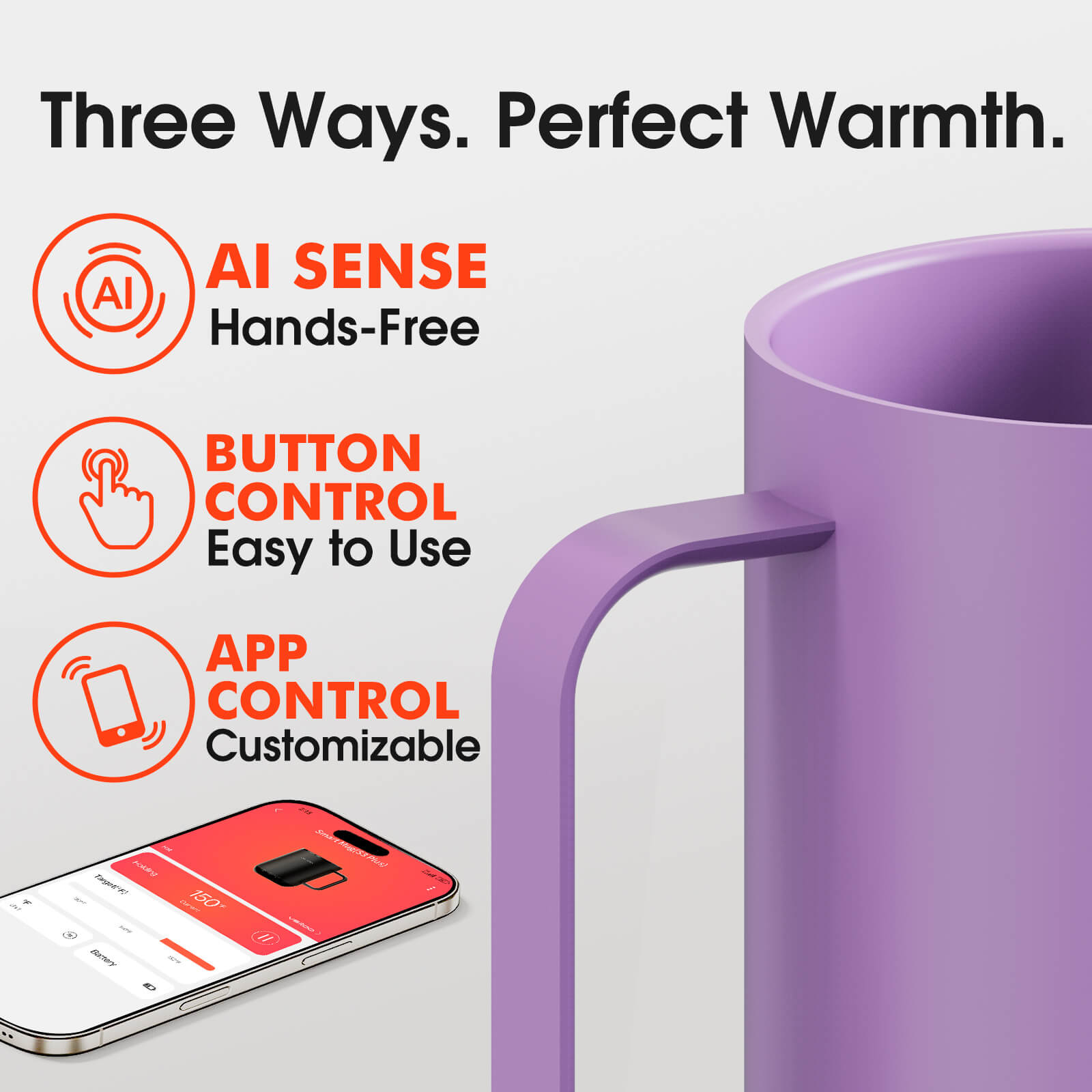 Self heating coffee mug S3 Ultra - product detail view 45