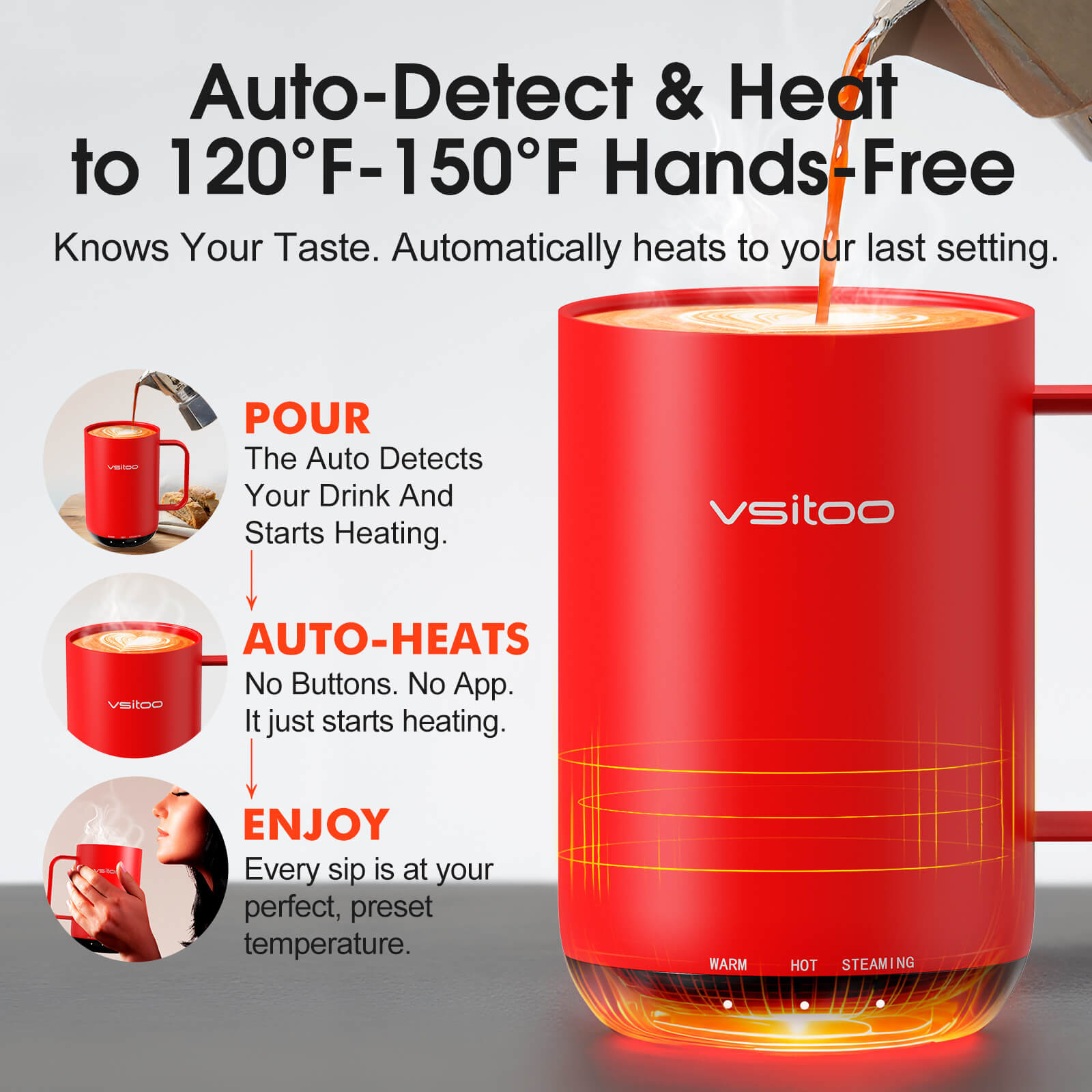 Self heating coffee mug S3 Ultra - product detail view 12