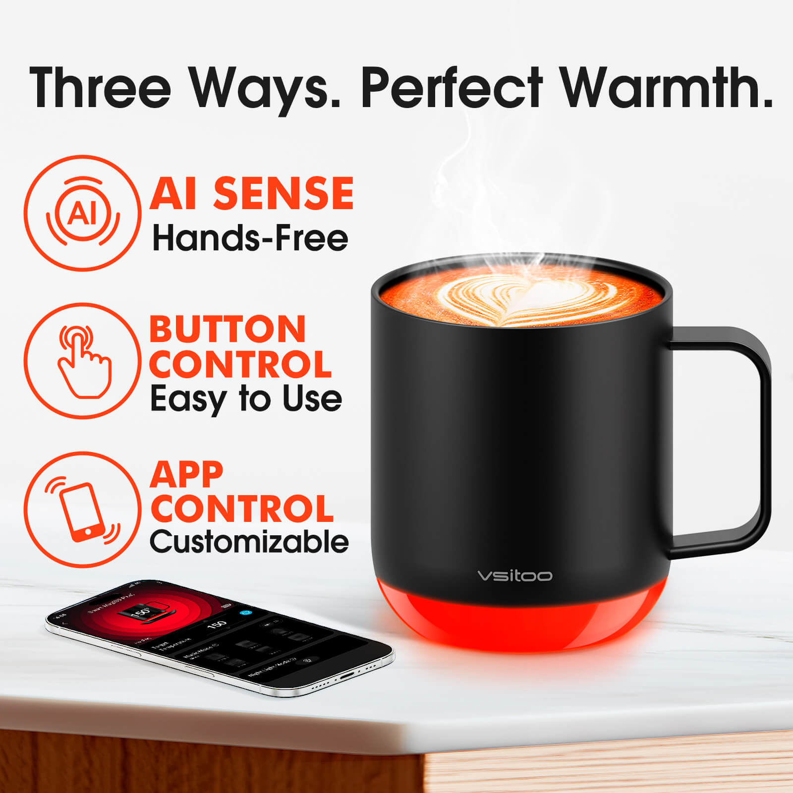 Smart mug S6 Plus with RGB lighting - product detail view 14
