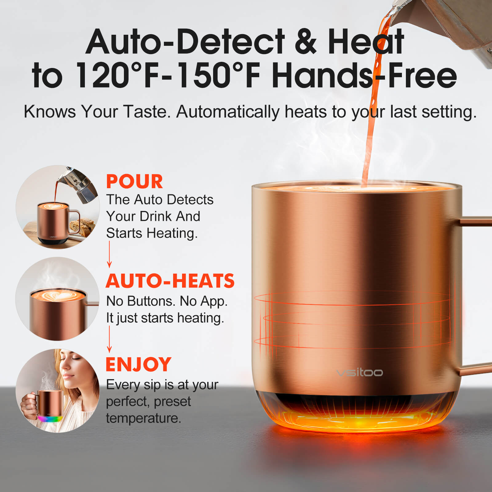 Smart mug S6 Plus with RGB lighting - product detail view 43