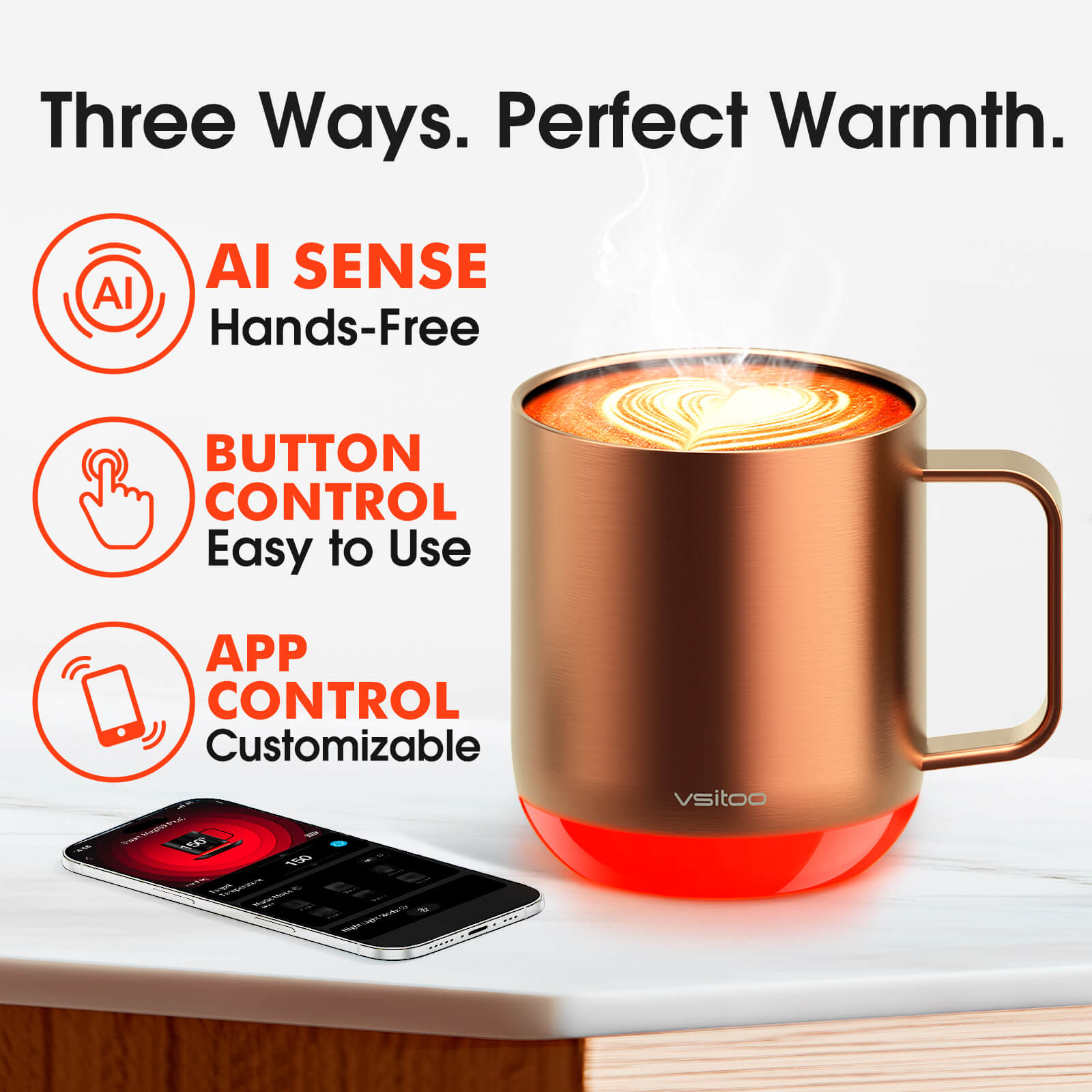 Smart mug S6 Plus with RGB lighting - product detail view 44