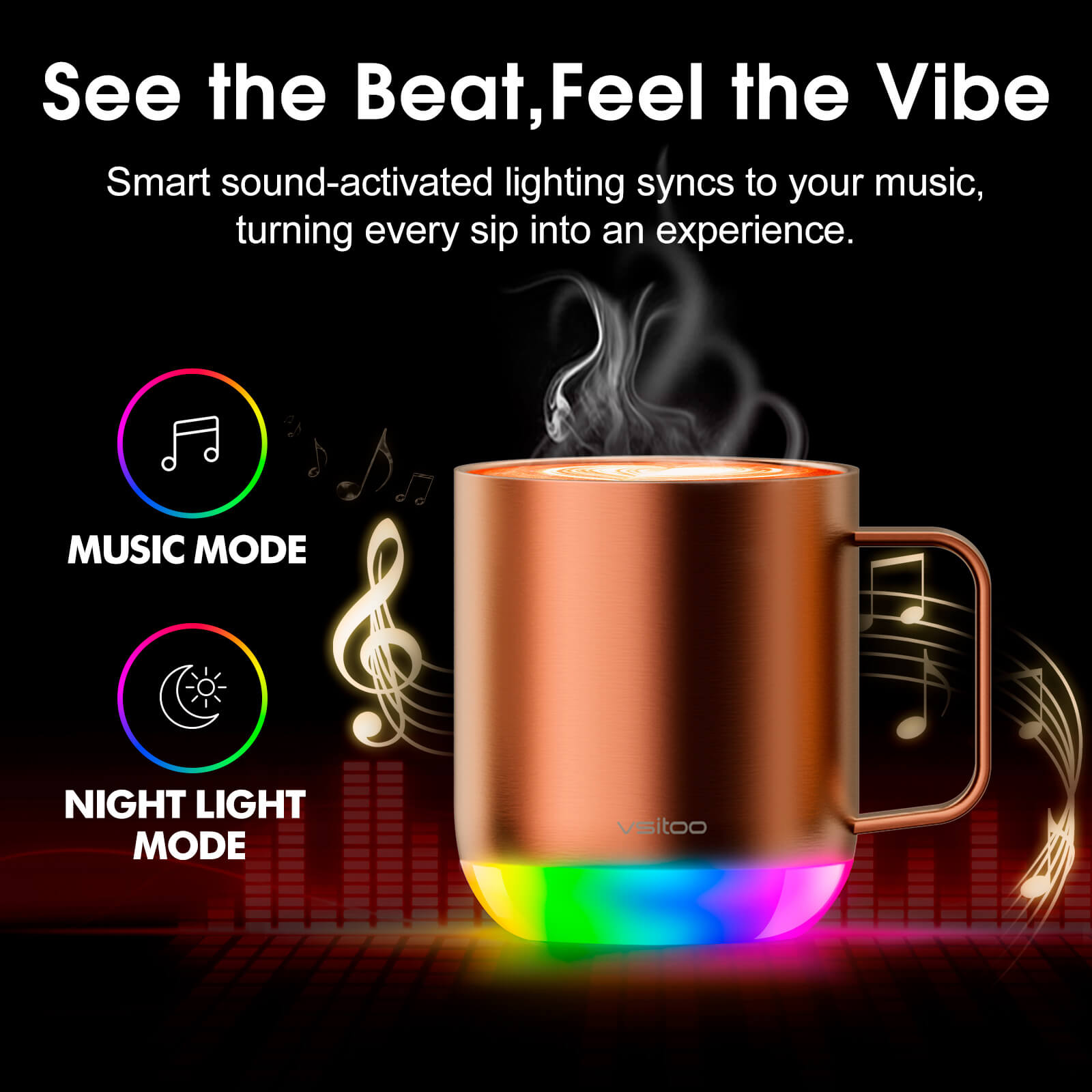 Smart mug S6 Plus with RGB lighting - product detail view 45