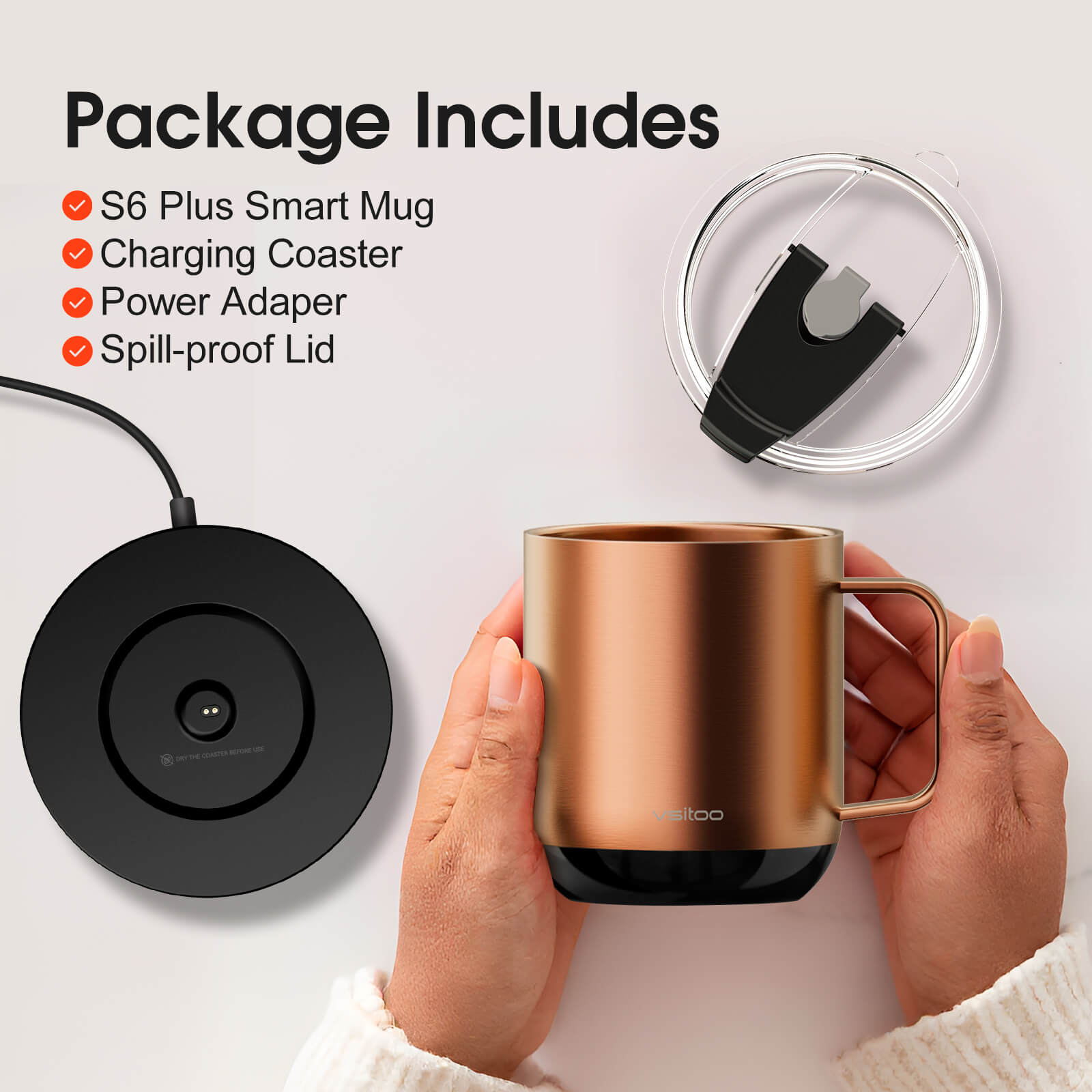 Smart mug S6 Plus with RGB lighting - product detail view 48