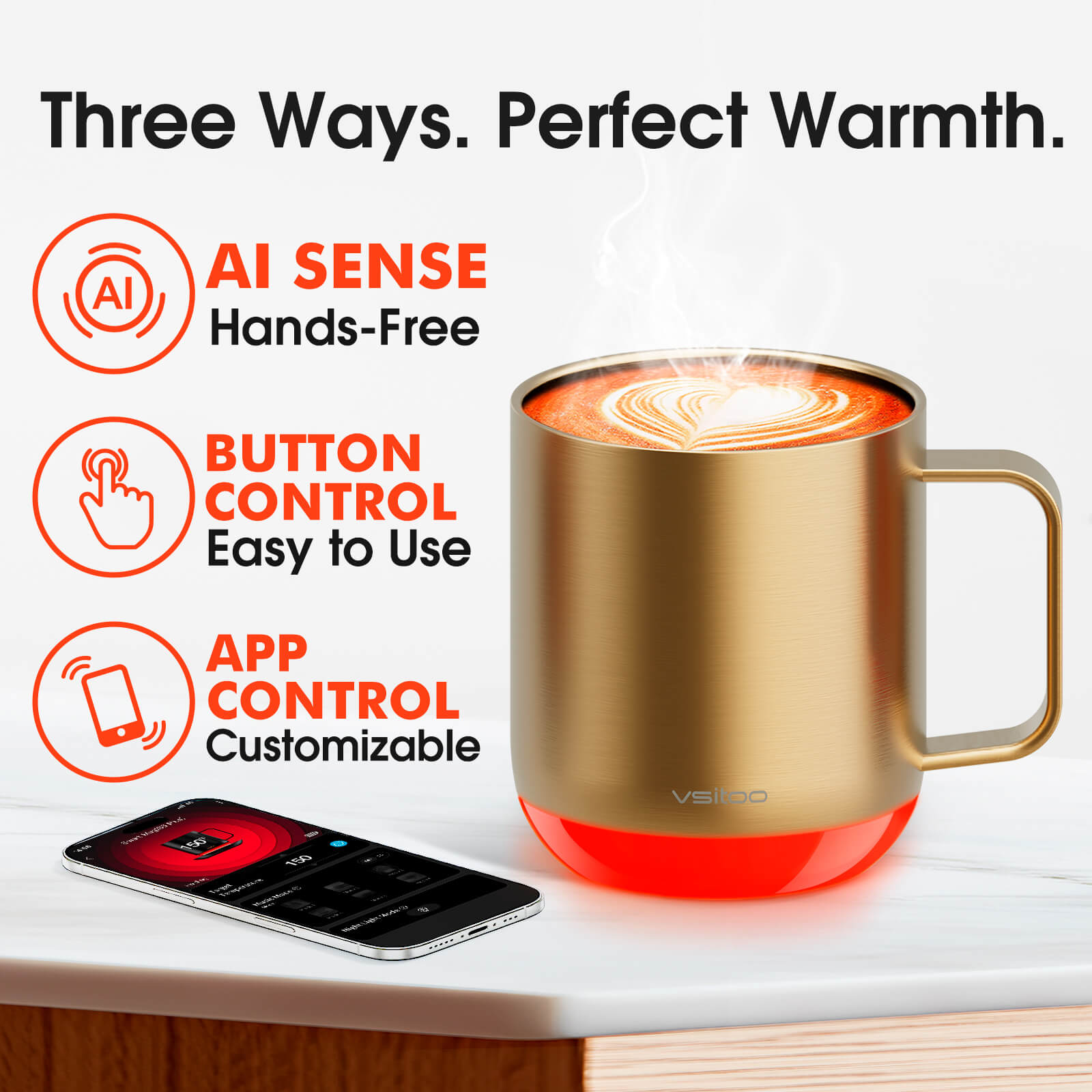 Smart mug S6 Plus with RGB lighting - product detail view 34