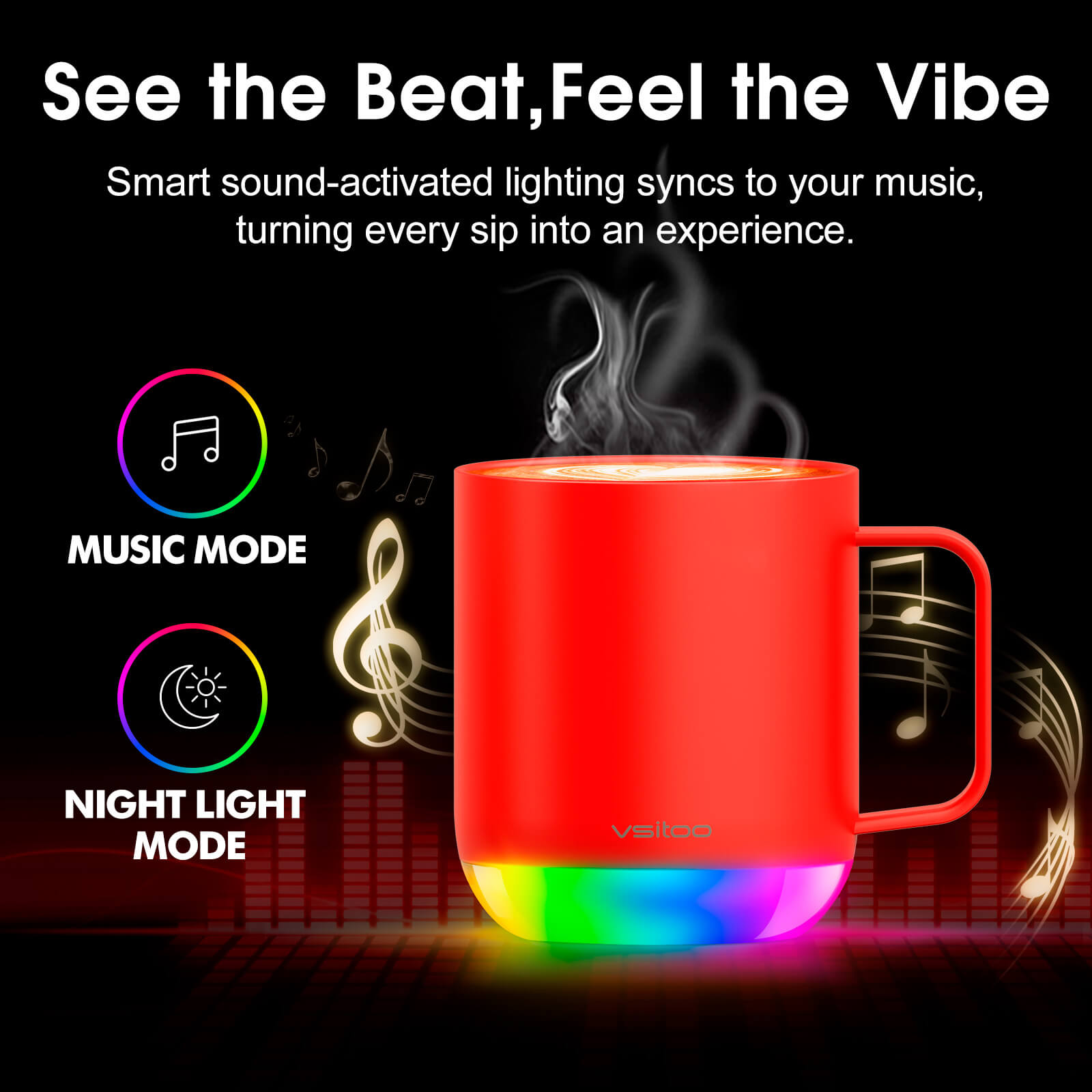 Smart mug S6 Plus with RGB lighting - product detail view 6
