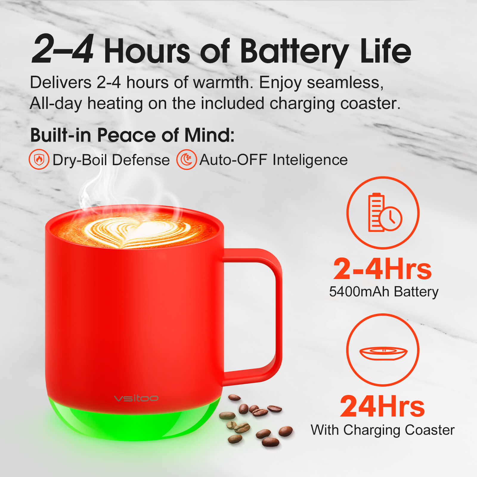 Smart mug S6 Plus with RGB lighting - packaging and accessories