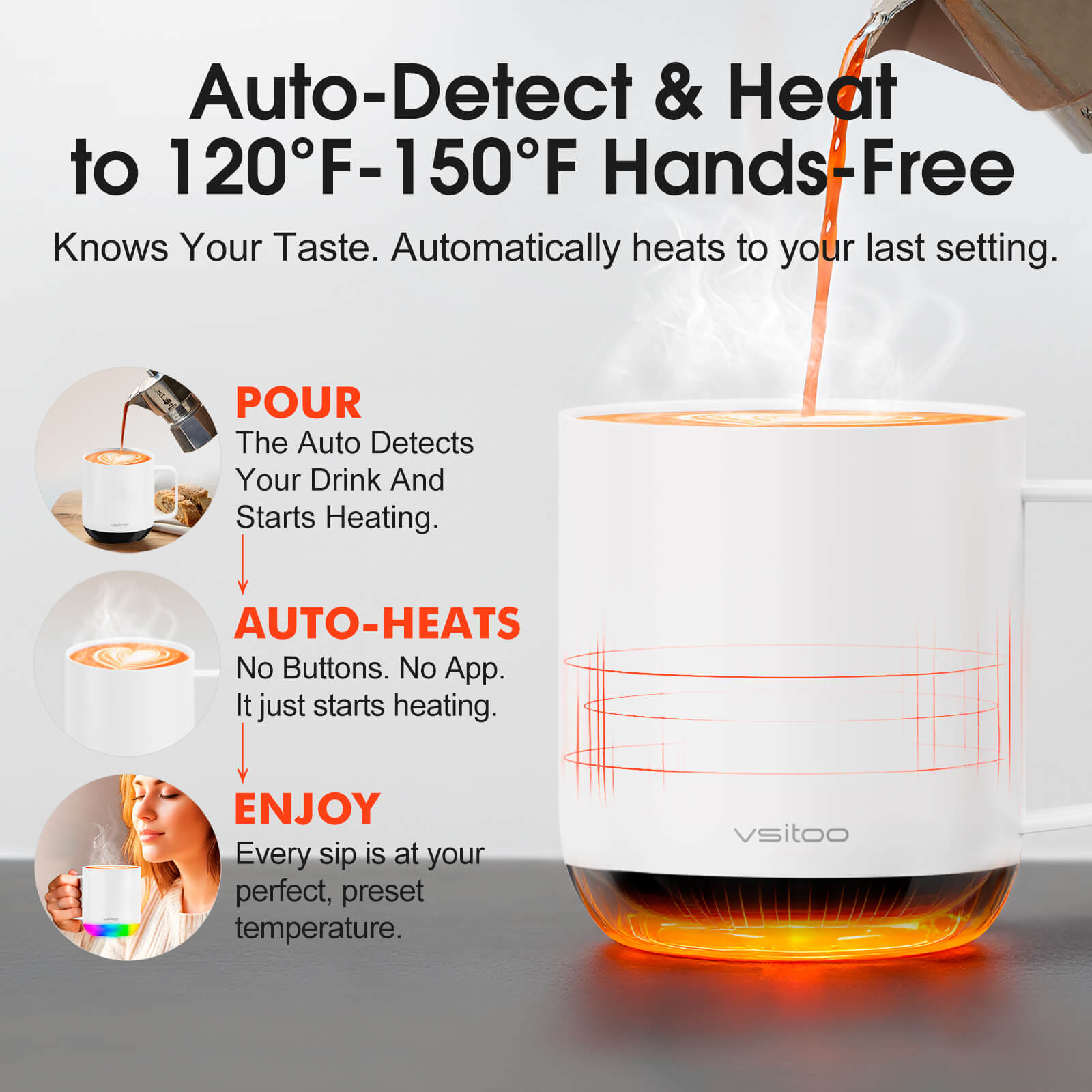 Smart mug S6 Plus with RGB lighting - product detail view 23
