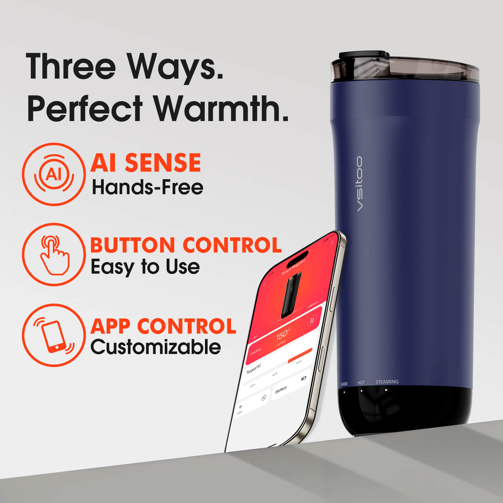 Self heating travel mug S5 - product detail view 8