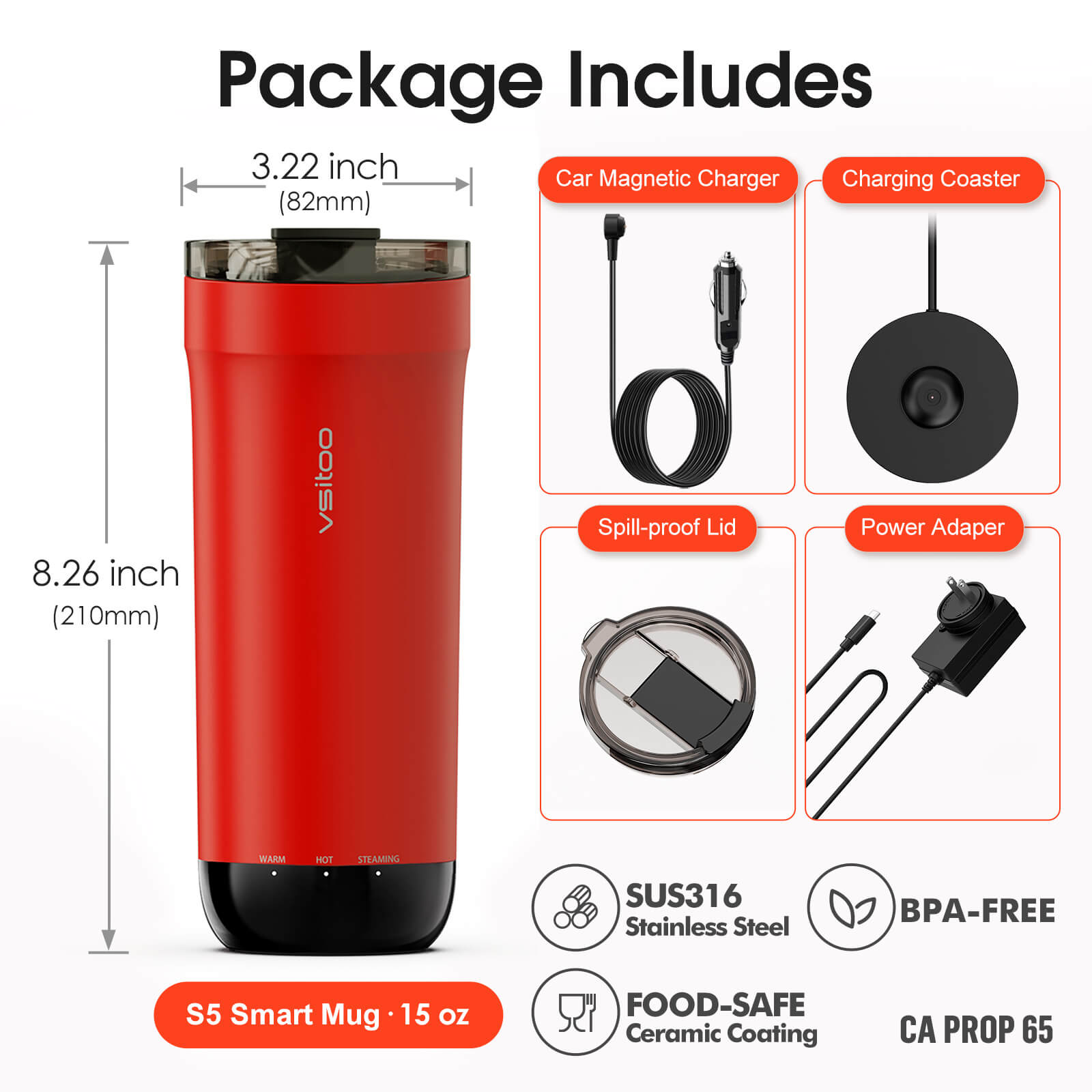 Self heating travel mug S5 - product detail view 40