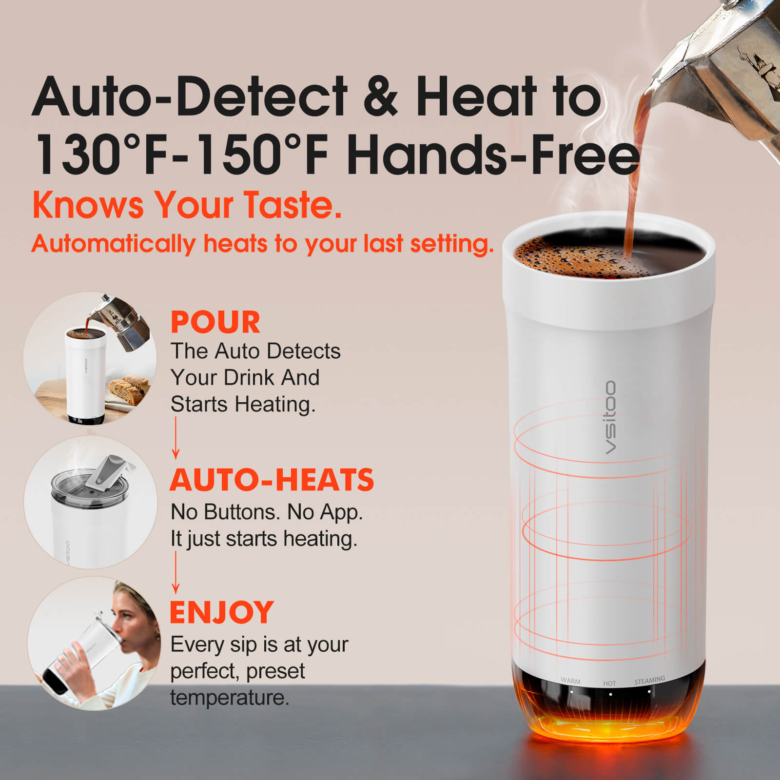 Self heating travel mug S5 - product detail view 15