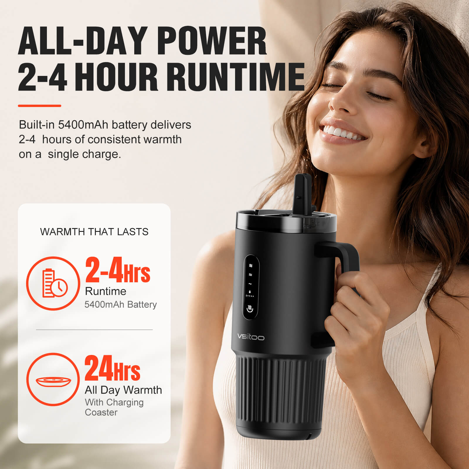 Large self heating travel mug S5 Pro - product detail view 25