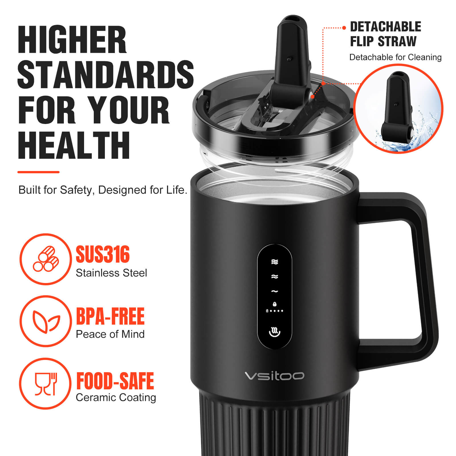 Large self heating travel mug S5 Pro - product detail view 27