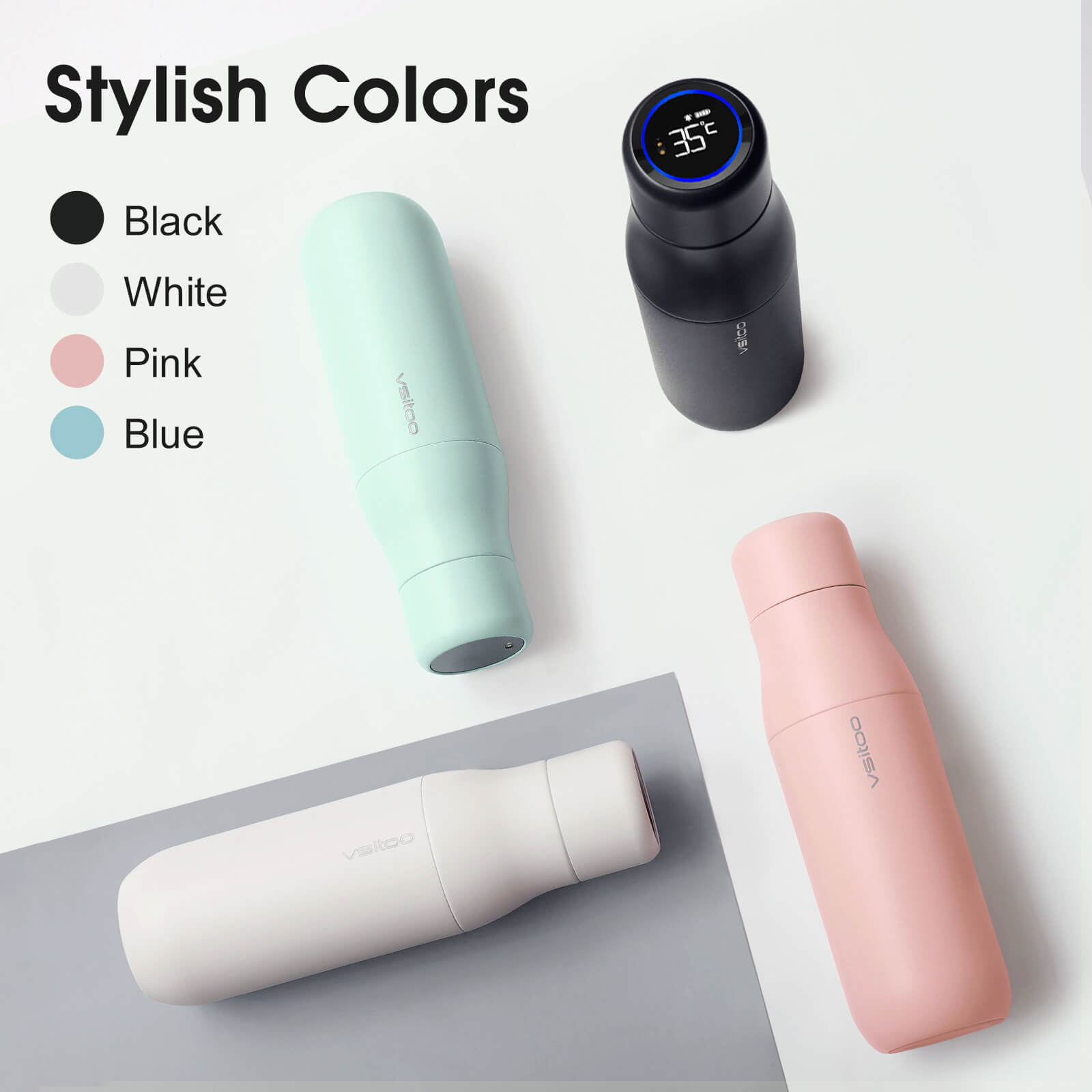 Self cleaning UV water bottle S1 - product feature detail