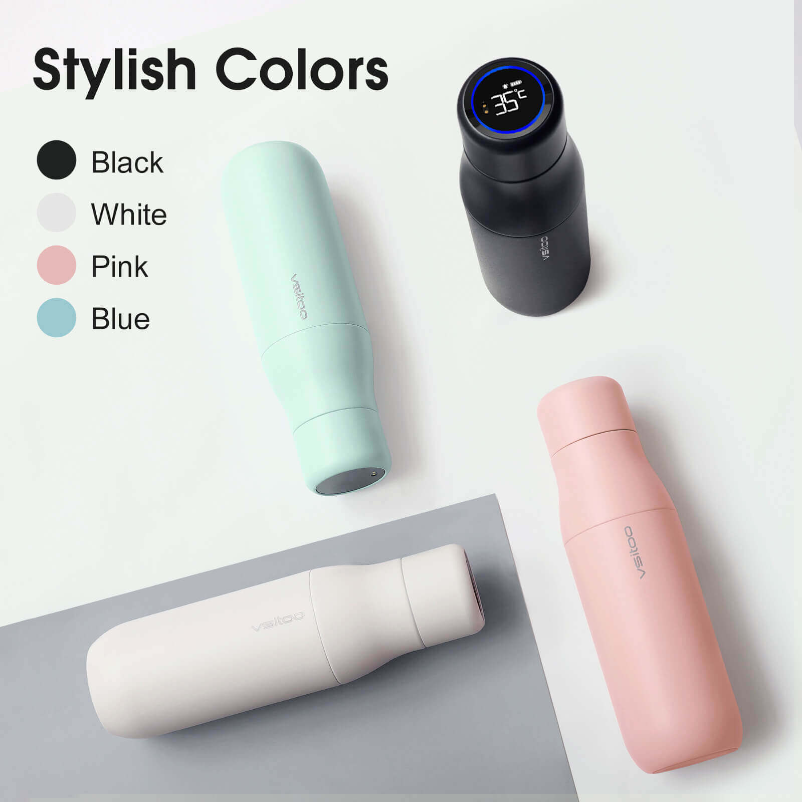 Self cleaning UV water bottle S1 - product detail view 13