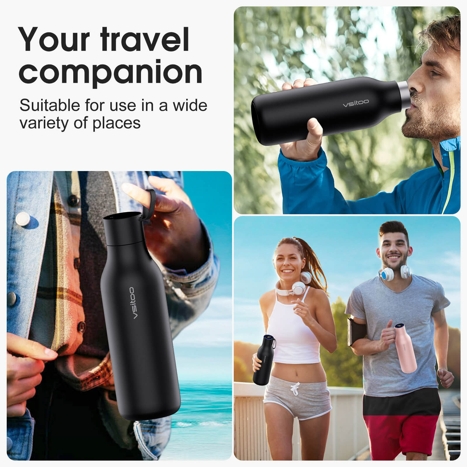 Large self cleaning water bottle S1 Max - product detail view 9
