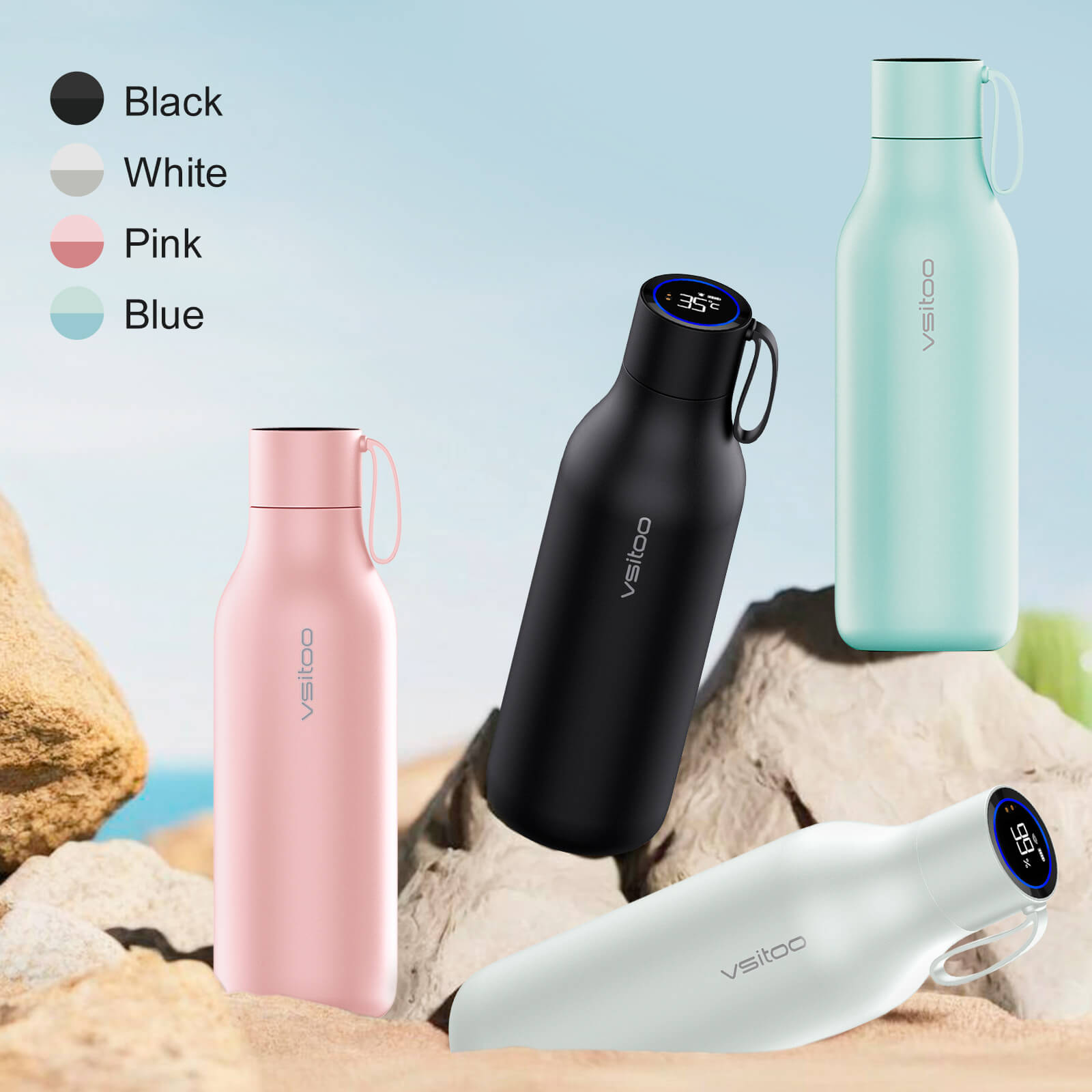 Large self cleaning water bottle S1 Max - product detail view 33