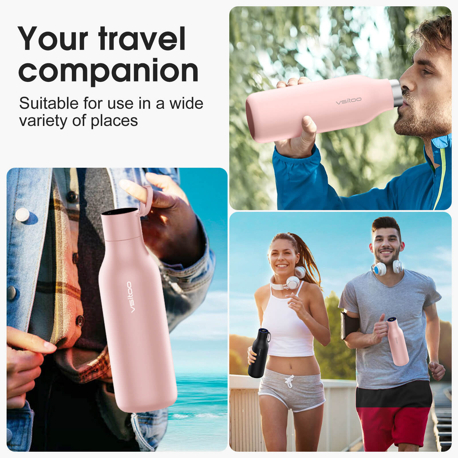 Large self cleaning water bottle S1 Max - product detail view 29